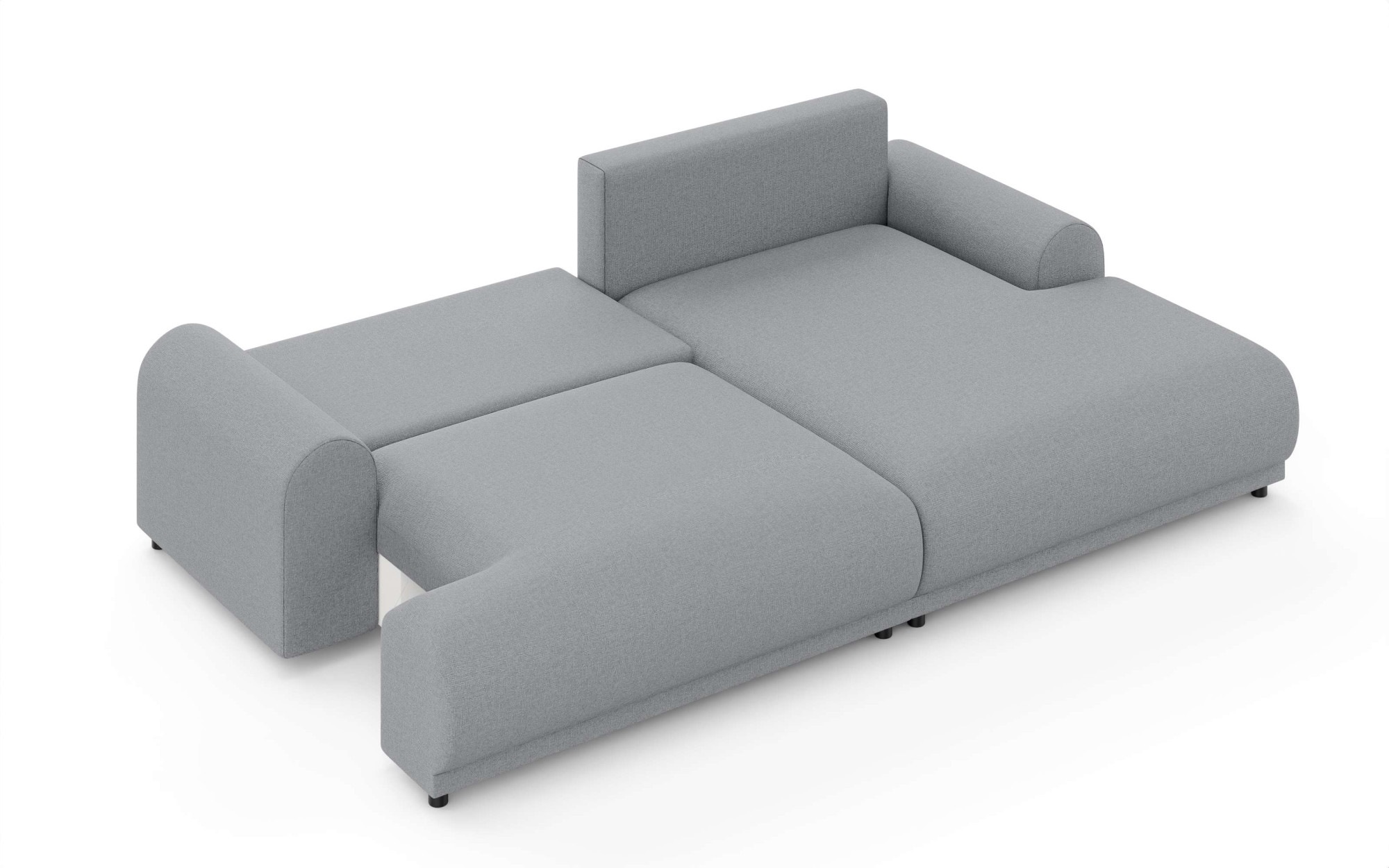 Home affaire Ecksofa »Marsby, mit Bettfunktion und Bettkasten, Maße: B/H/T 242/65/145 cm« L-Form mit Wellenunterfederung, Recamiere links oder rechts bestellbar