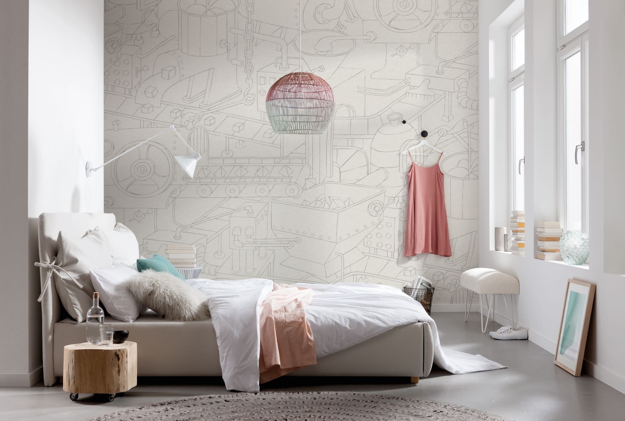 Komar Fototapete »Vlies Fototapete - Doodle Factory - Größe 200 x 250 cm« Motiv | bedruckt glatt