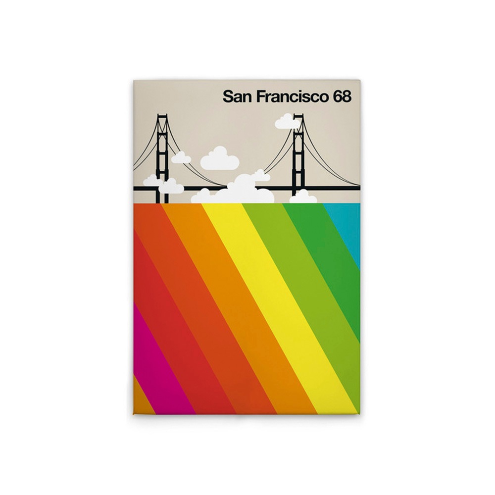 A.S. Création Leinwandbild "SanFrancisco68 - Wandbild Bunt Creme Keilrahmen günstig online kaufen