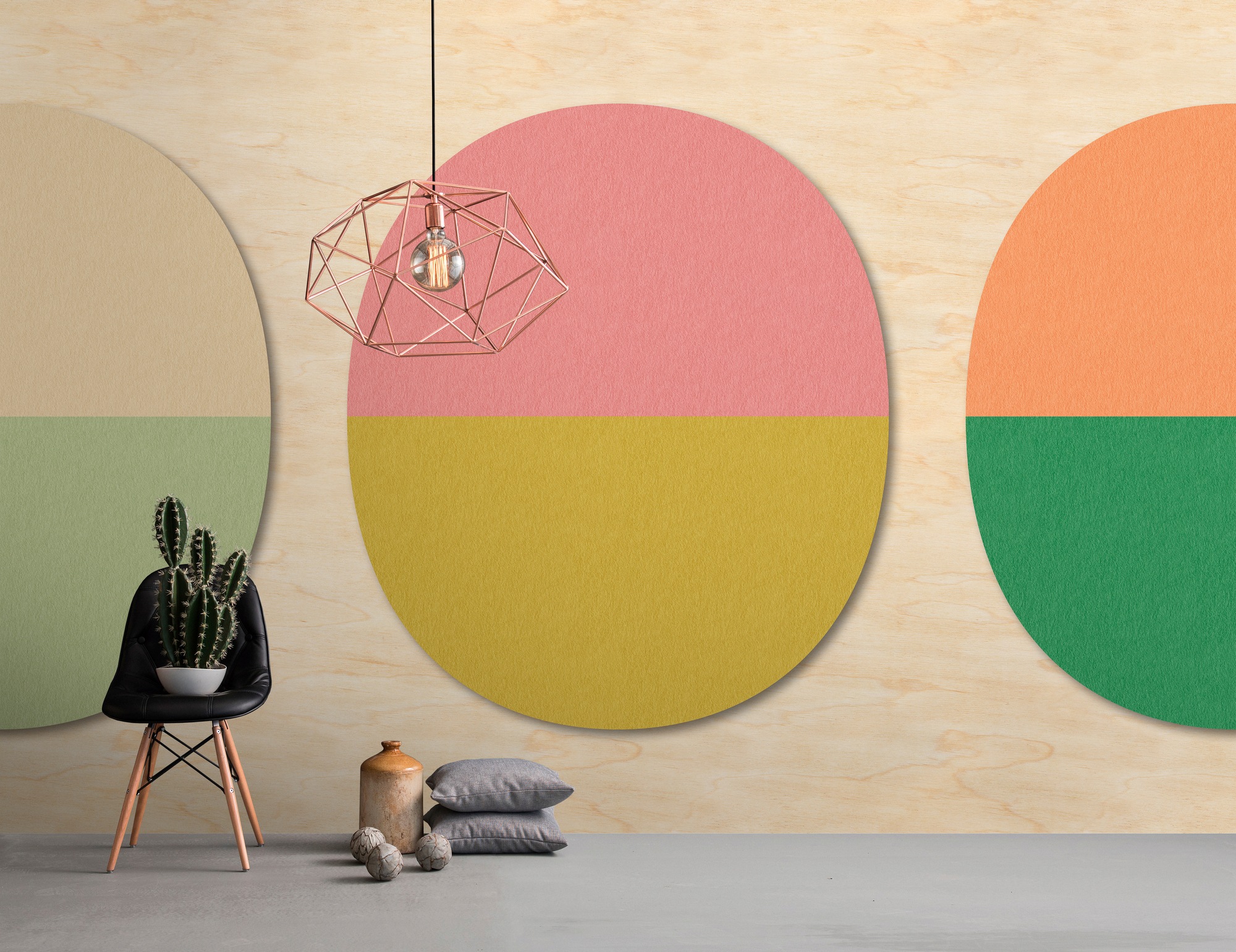 living walls Fototapete "Walls by Patel Split Ovals 2" glatt Vlies, Wand, S günstig online kaufen