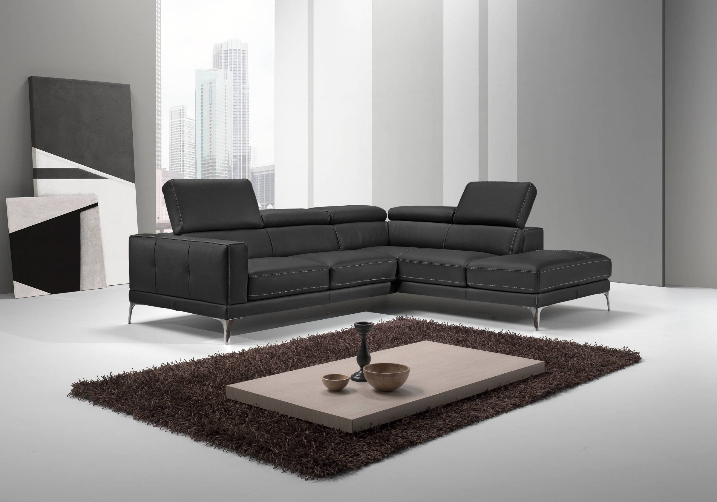 Egoitaliano Ecksofa "Claudie, Designsofa mit extrakomfortablem Sitzkomfort, L-Form" Inkl. Kopfteilverstellung, L-Form
