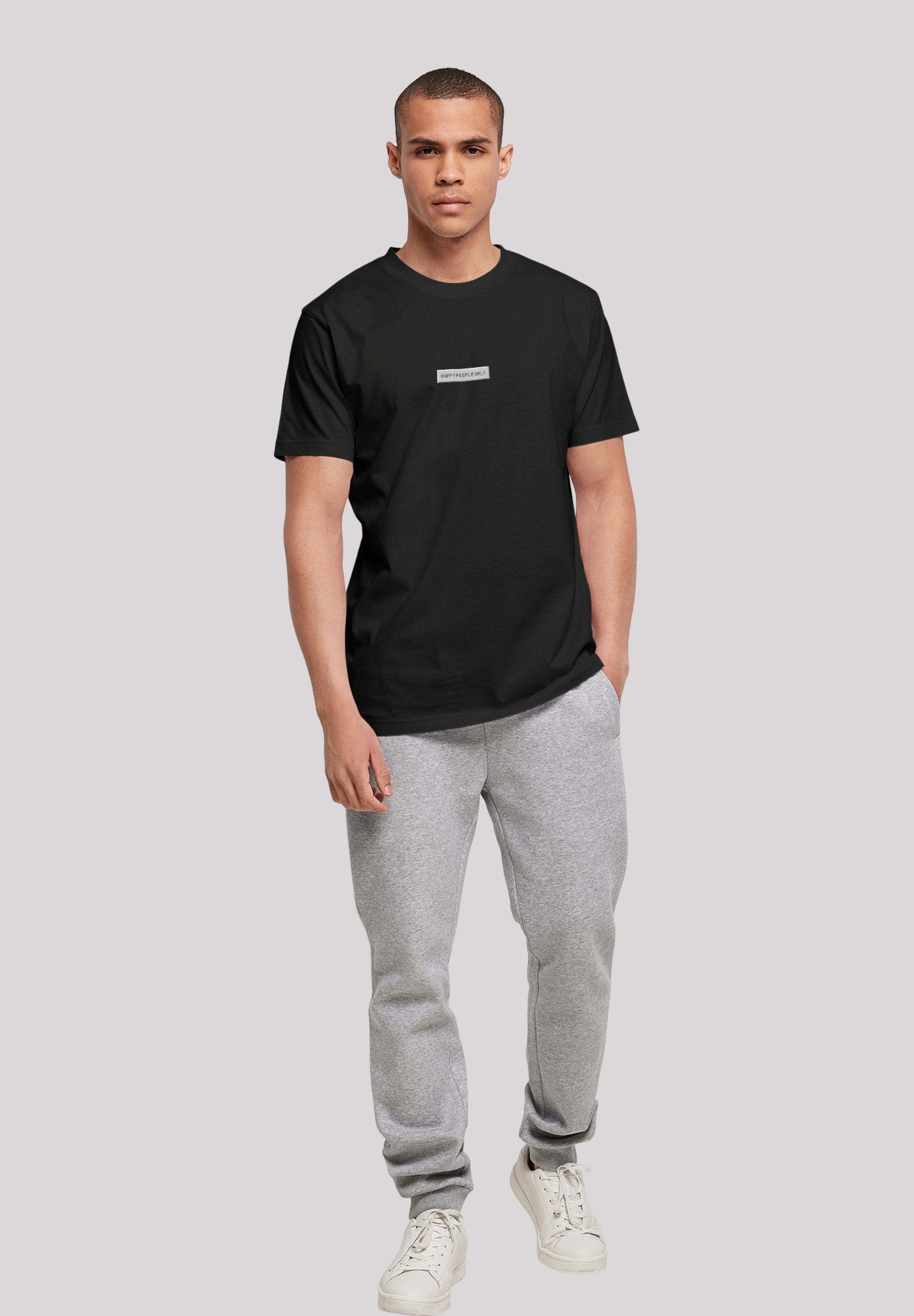 F4NT4STIC T-Shirt »Happy People Only Good Vibes« Print