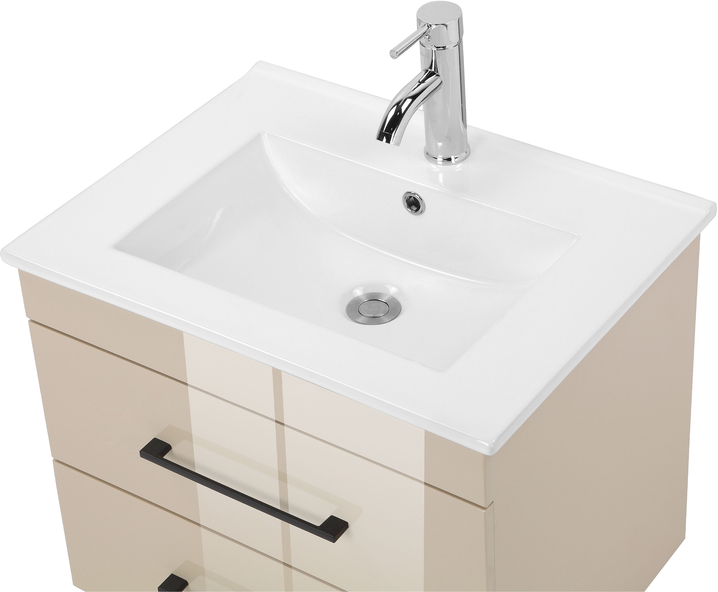 welltime Waschtisch »Florenz Badschrank Badmöbel inkl. Waschbecken«