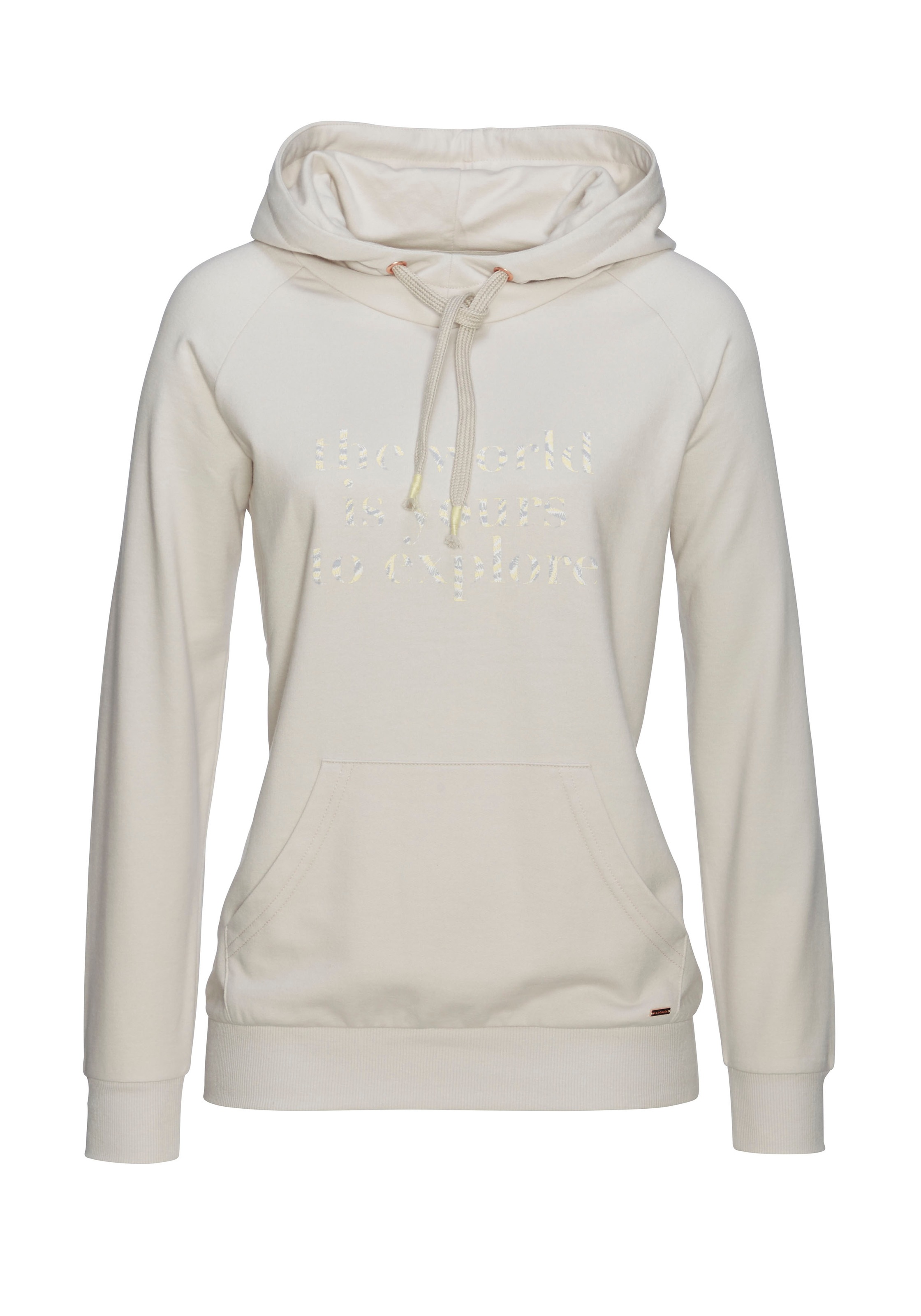 LASCANA Hoodie, mit Statement Druck, Loungewear günstig online kaufen