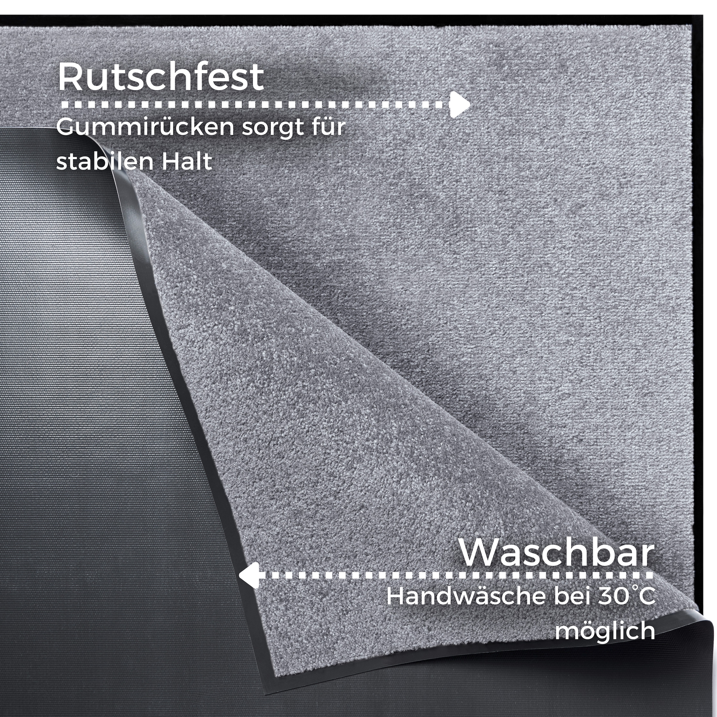 my home Fußmatte »Triton«, rechteckig, 7 mm Höhe, Schmutzfangmatte, Türmatte, In- und Outdoor, Läufer, waschbar