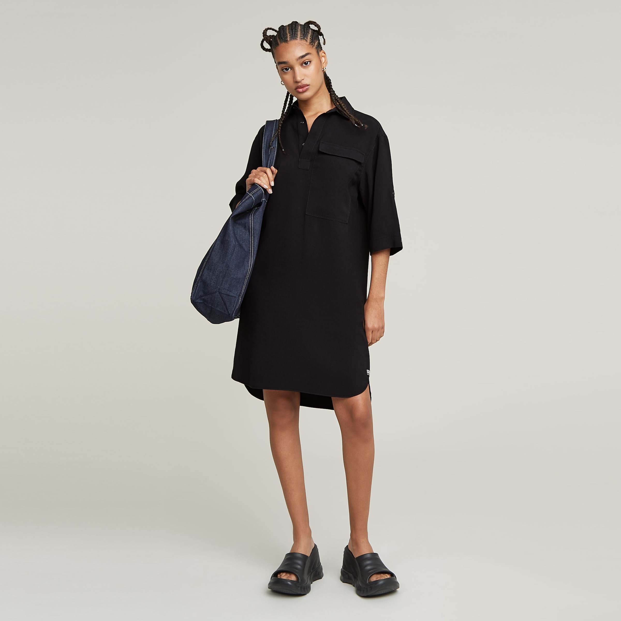 G-STAR Shirtkleid "Shirt Dress" Brusttasche mit krempelbaren Ärmeln günstig online kaufen