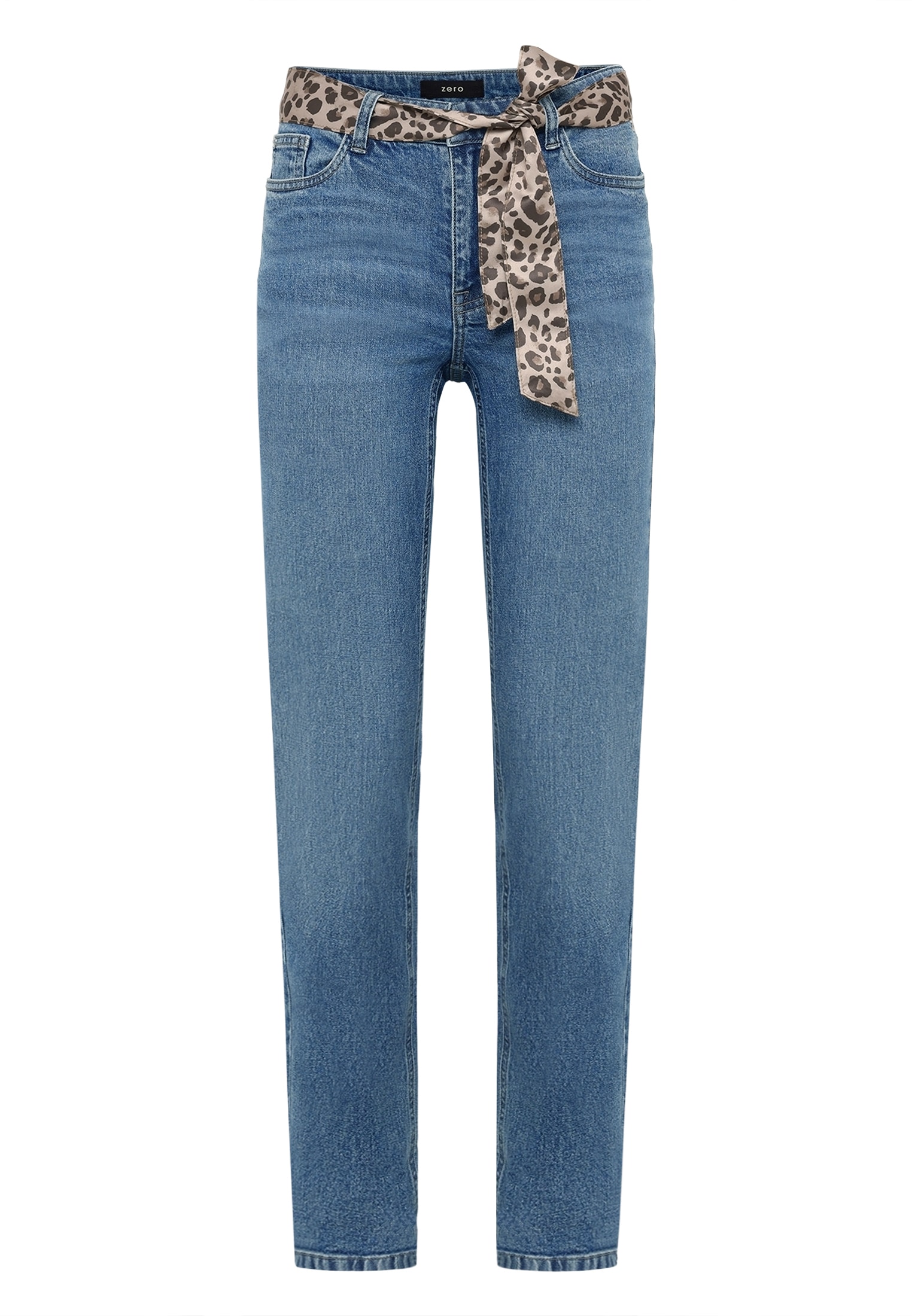 Zero Slim-fit-Jeans »Damen mit Leo-Gürtel Style Orlando 28 Inch«