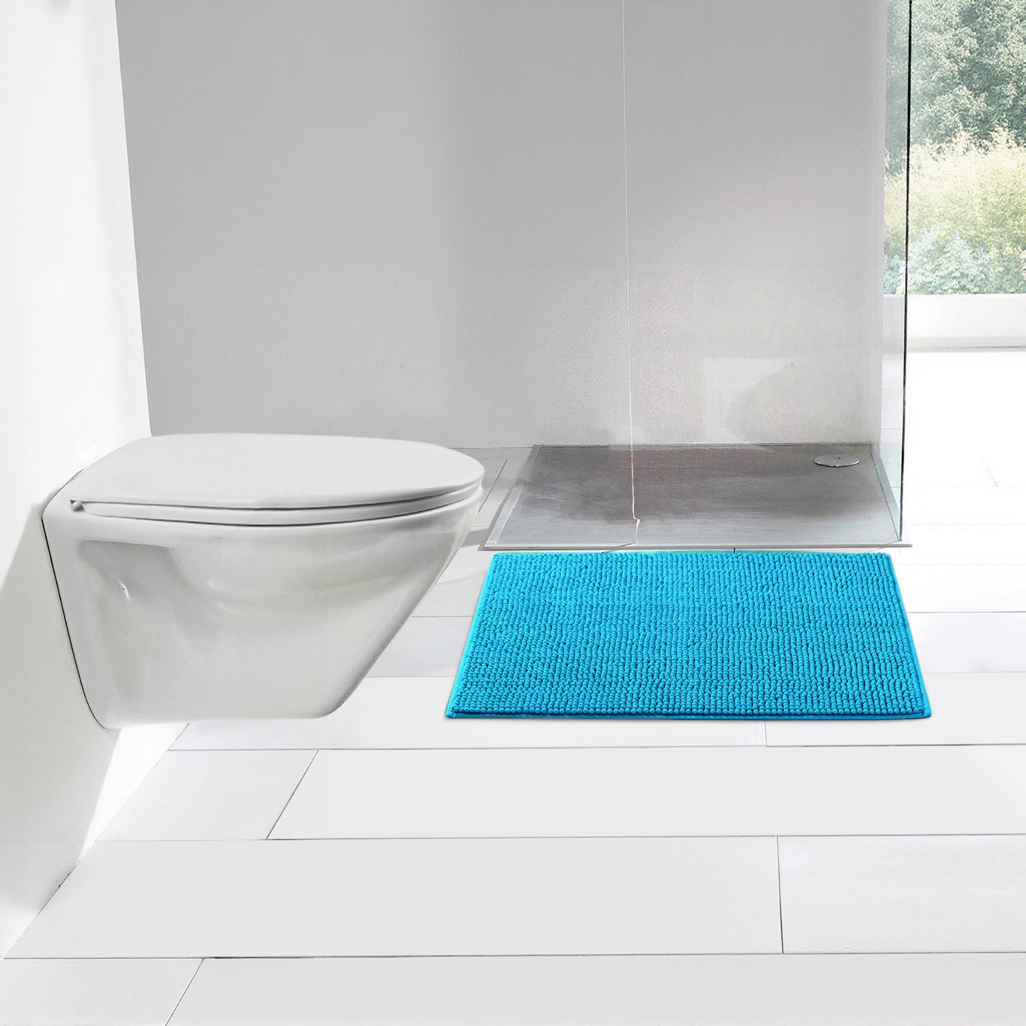my home Badematte »Vanessa Chenille, Badvorleger, Badezimmer Teppich, Duschvorleger«, beidseitig nutzbar-strapazierfähig-fußbodenheizungsgeeignet-schnell trocknend, Uni Farben, besonders weich, rechteckig