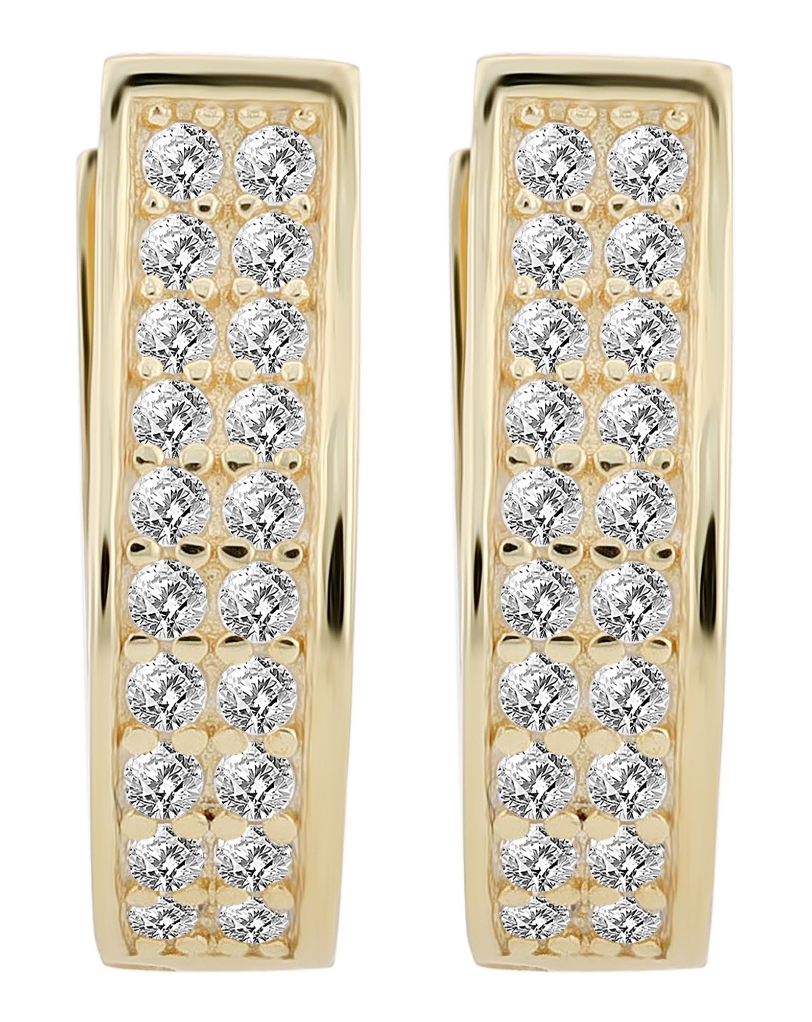 Adelia´s Klappcreolen »Damen Ohrringe – Klappcreole aus 925 Silber mit Zirkonia« Ideal zum Verschenken – schlicht und stilvoll