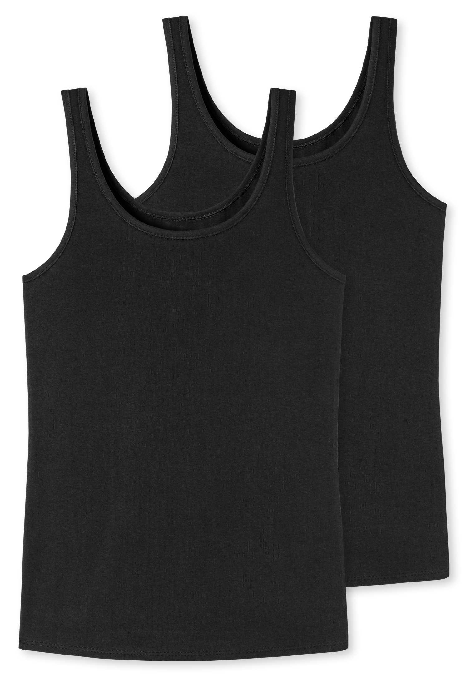 uncover by SCHIESSER Trägertop "Uncover Cotton" 2er Pack, tiefer Rundhalsau günstig online kaufen