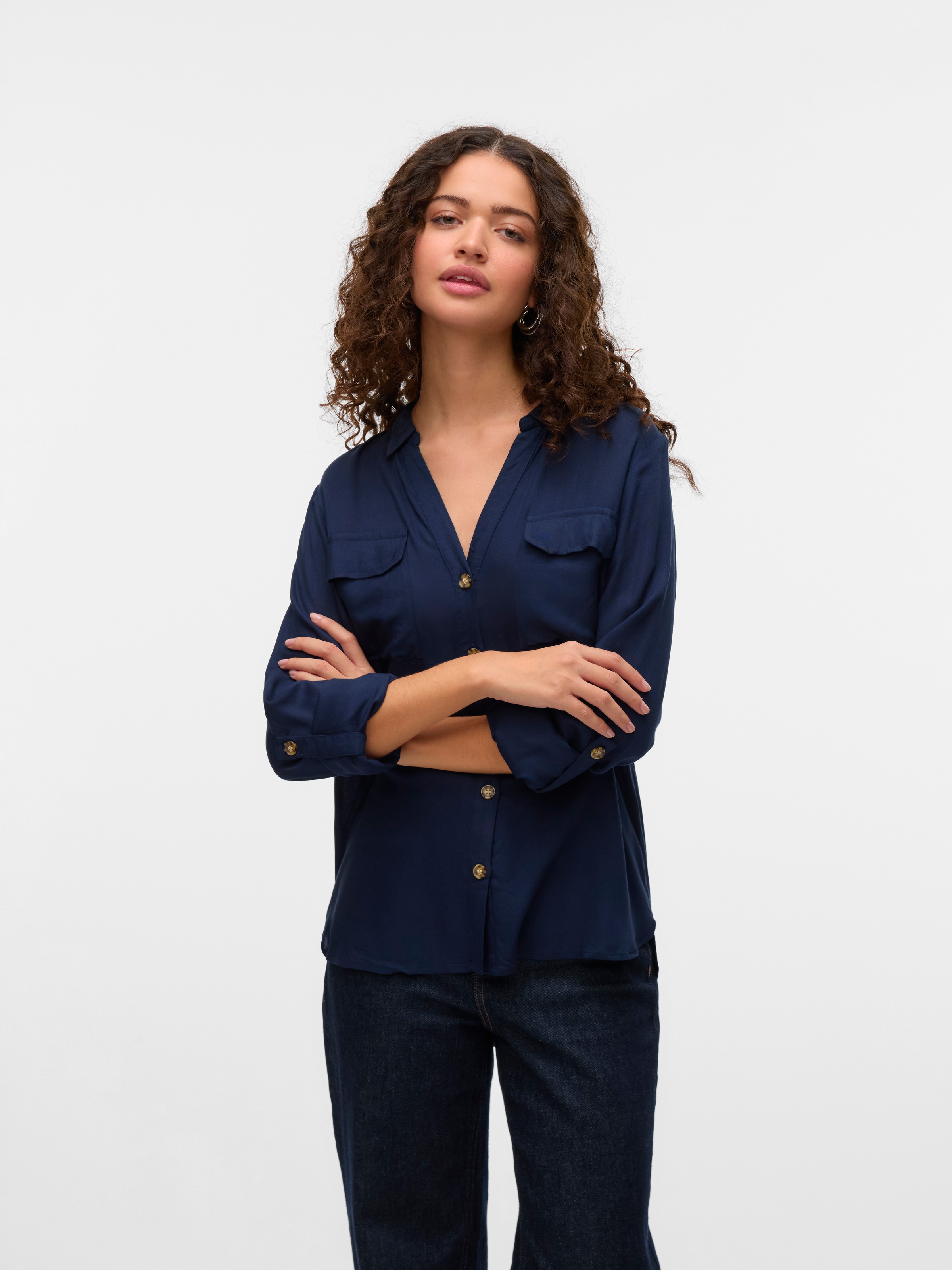 Thumbnail - Vero Moda Hemdbluse "VMBUMPY L/S SHIRT NEW WVN GA NOOS" Viskose, regular fit