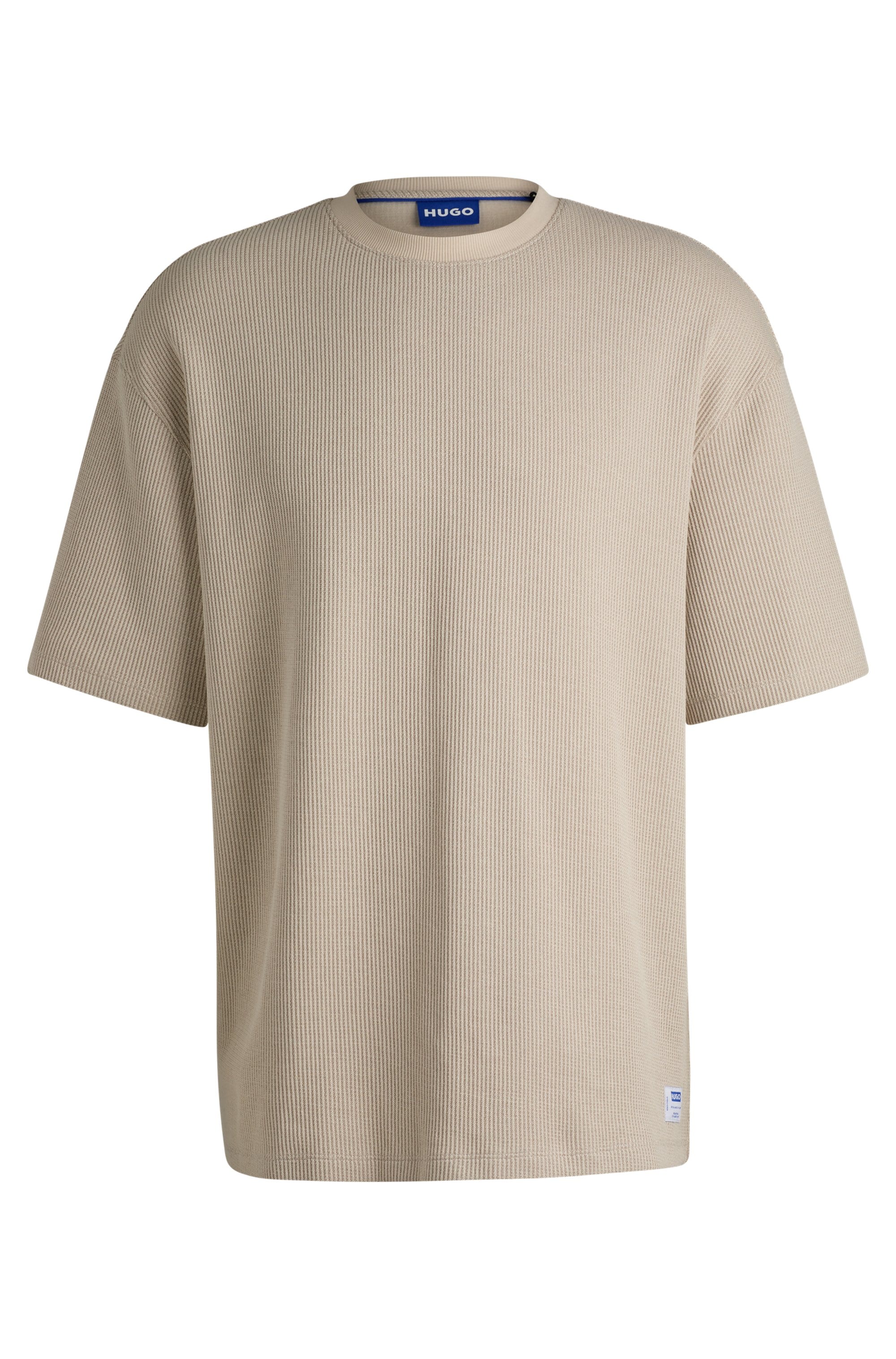 HUGO Blue T-Shirt »Nuwaffle«, mit Waffelmuster