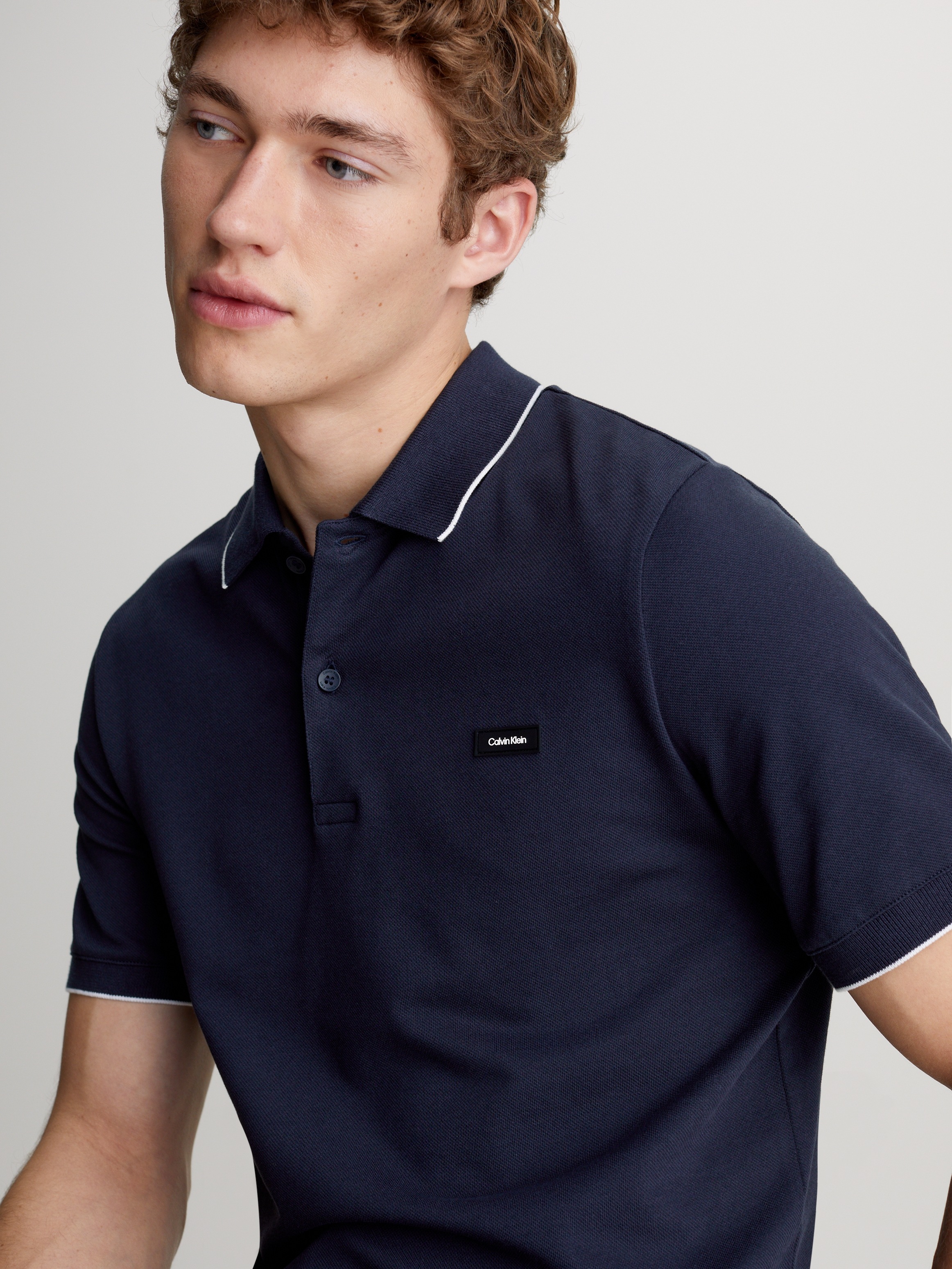 Calvin Klein Poloshirt »STRETCH PIQUE TIPPING POLO«