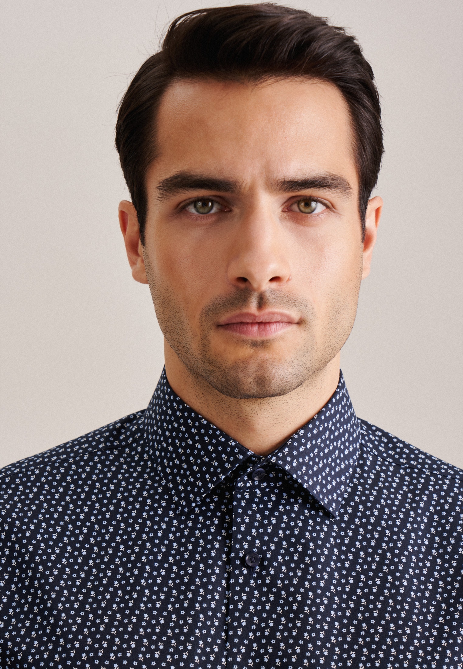 Thumbnail - seidensticker Businesshemd "Shaped" Shaped 1/1 Extra lang Kentkragen Druck