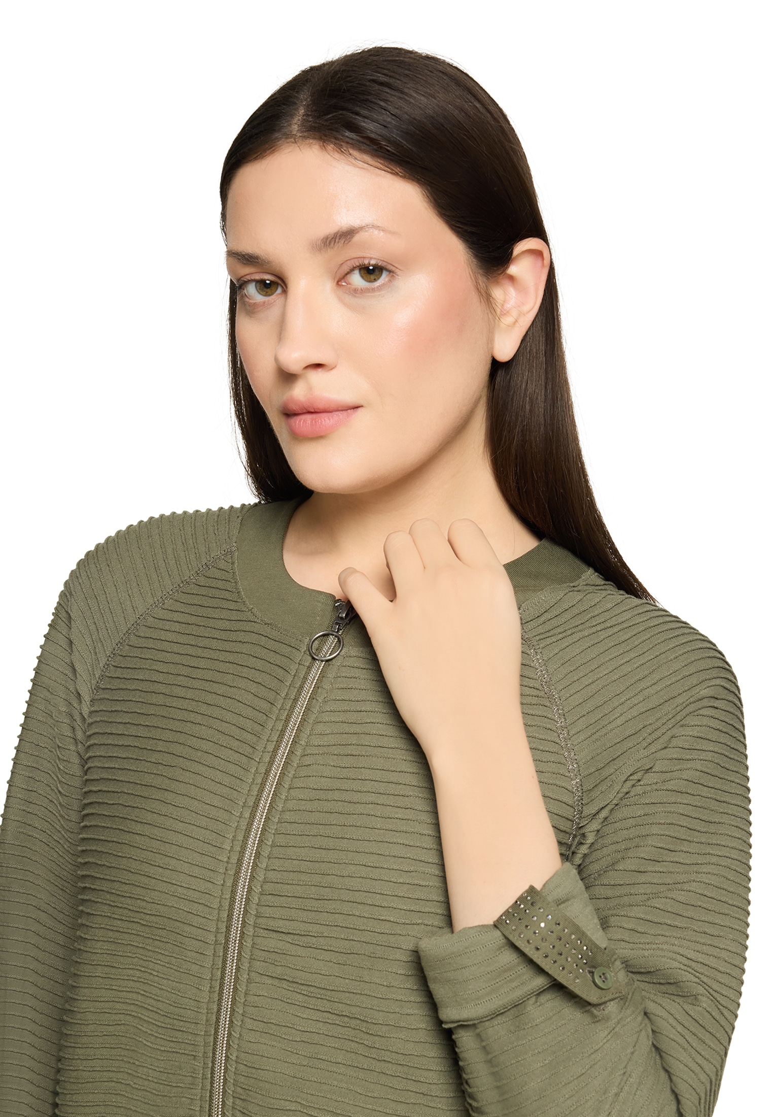 Betty Barclay Sweatjacke »Damen mit Rippenstruktur«