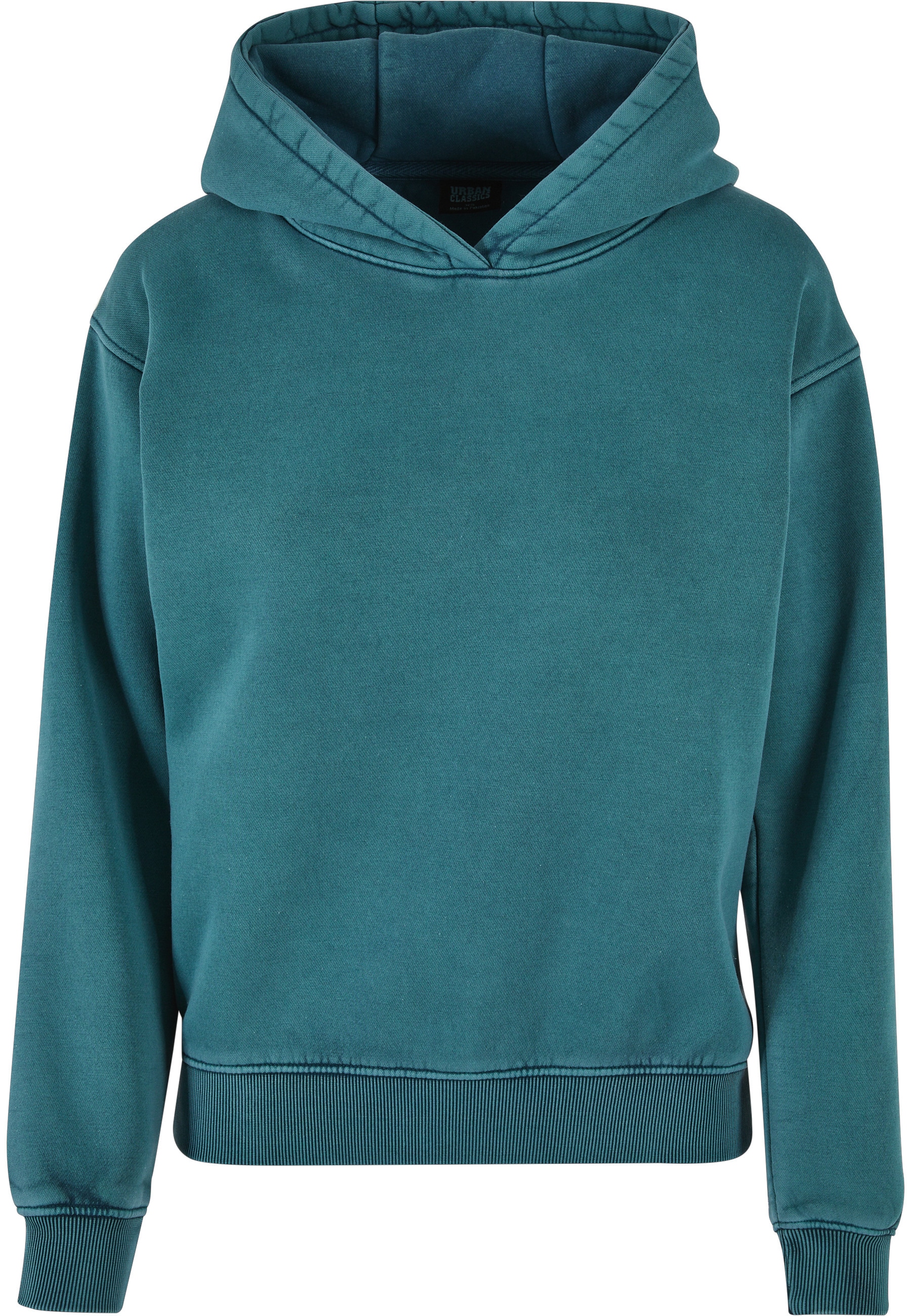 URBAN CLASSICS Rundhalspullover "Urban Classics Damen Ladies Stone Washed Hoody" 1 Stk.