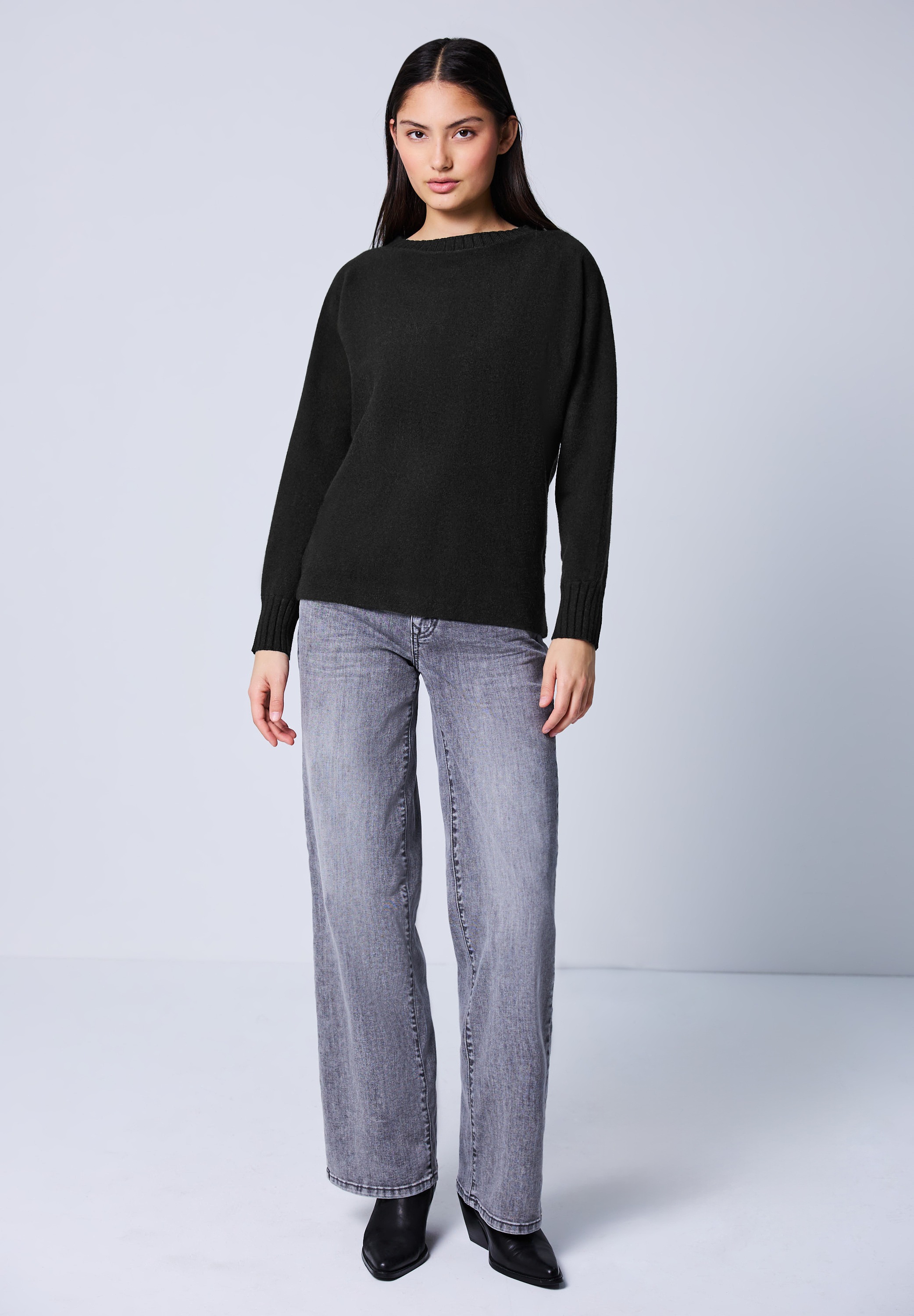 STREET ONE STUDIO Strickpullover mit U-Boot-Ausschnitt