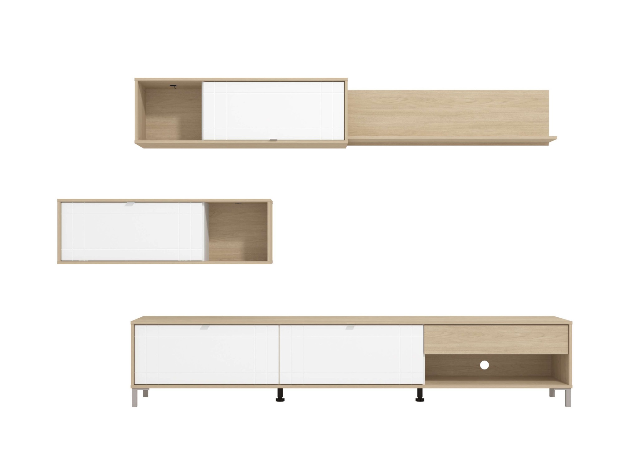 Home affaire Wohnwand »Cambridge Anbauwand, Wohnkombination, Wohnzimmer-Set,« 4 Stk. tlg.