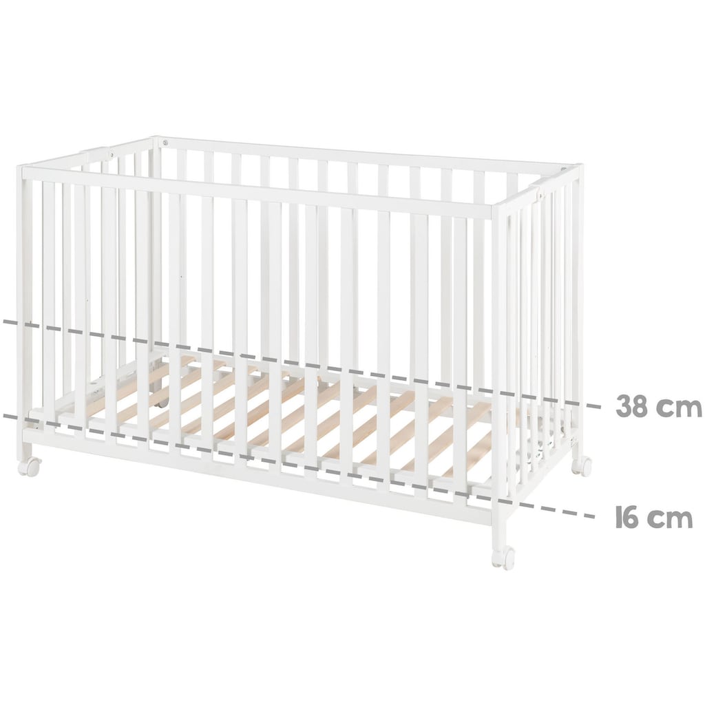 roba® Babybett »Fold Up, weiß«