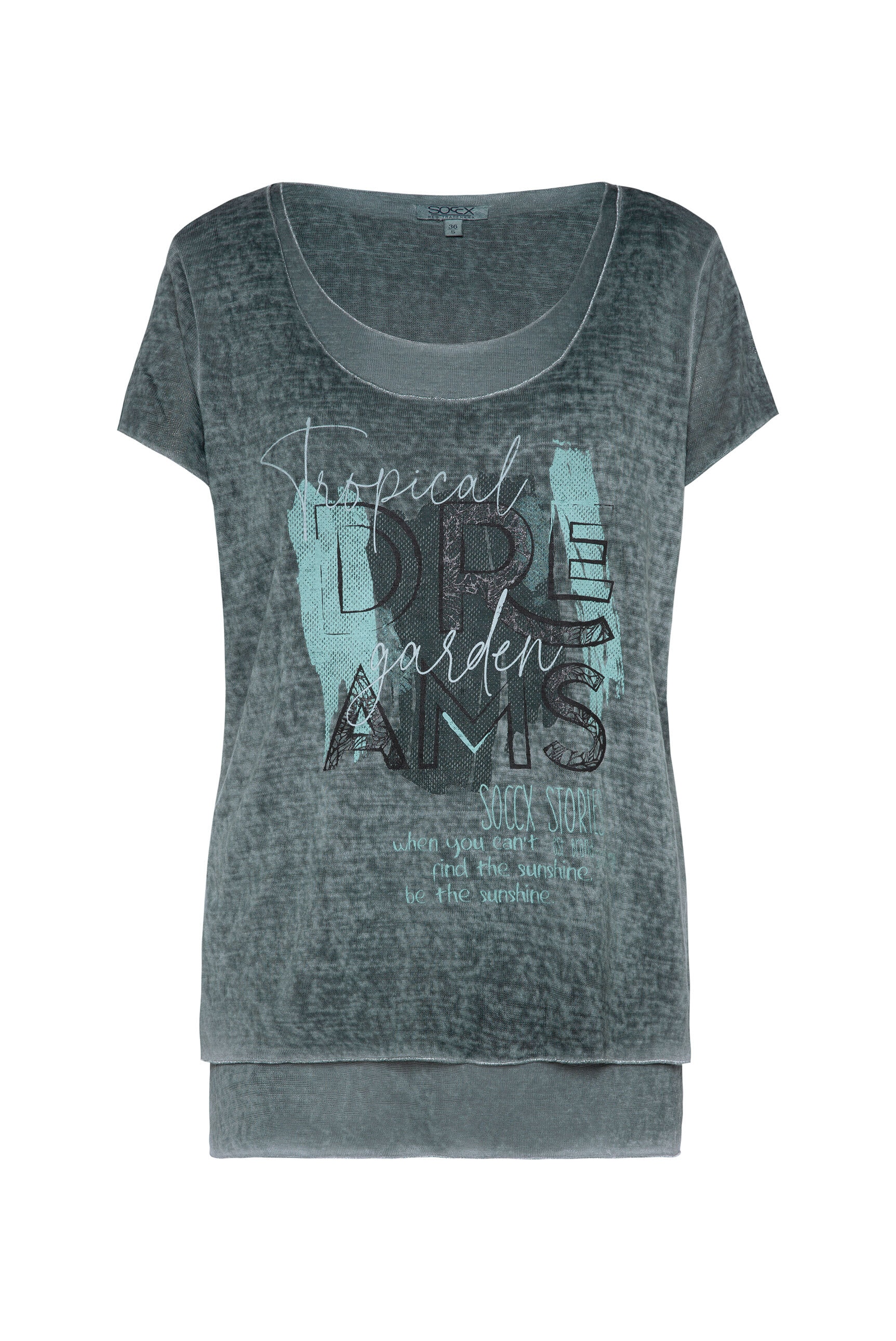 SOCCX 2-in-1-Shirt, als 2-in-1 Optik