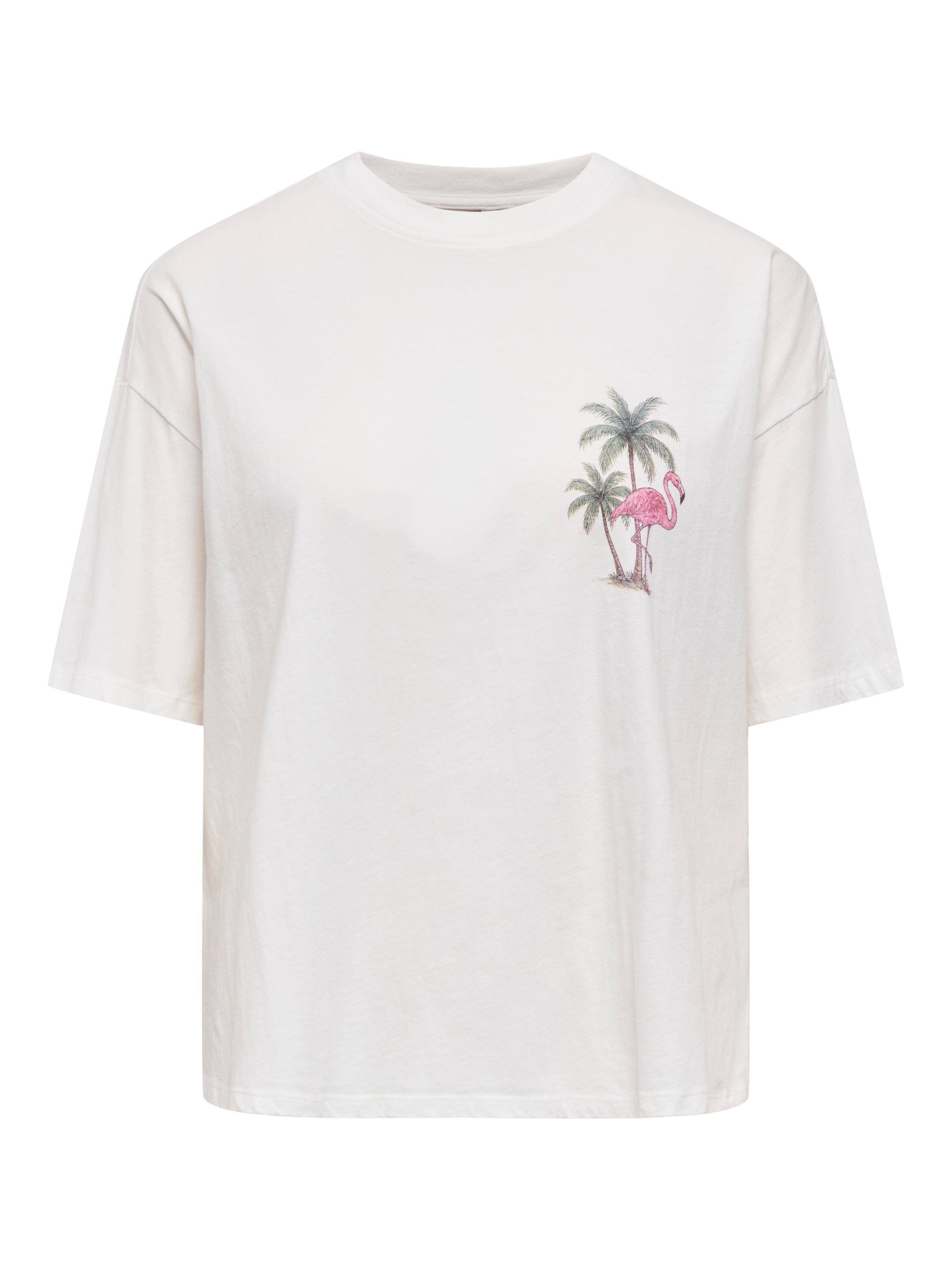 Only Kurzarmshirt "Onllucy Boxy S/S Top Jrs" Baumwolle, Rundhals