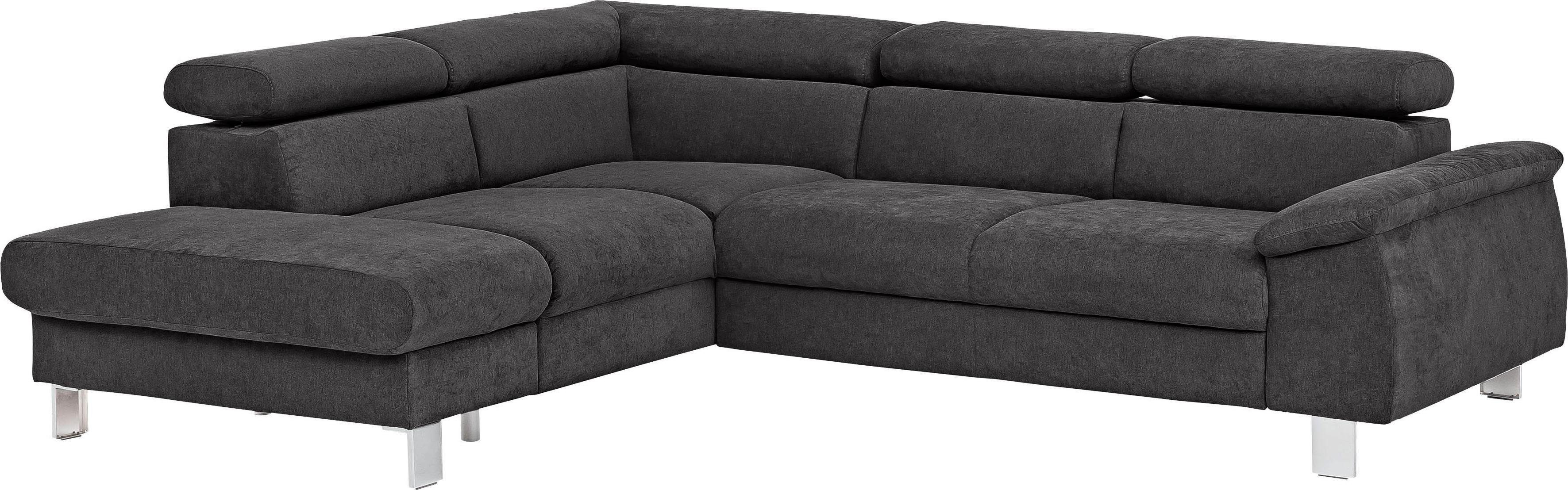 Thumbnail - COTTA Polstergarnitur "Komaris", (Set), Set: bestehend aus Ecksofa und Hocker, Kopfteilverstellung