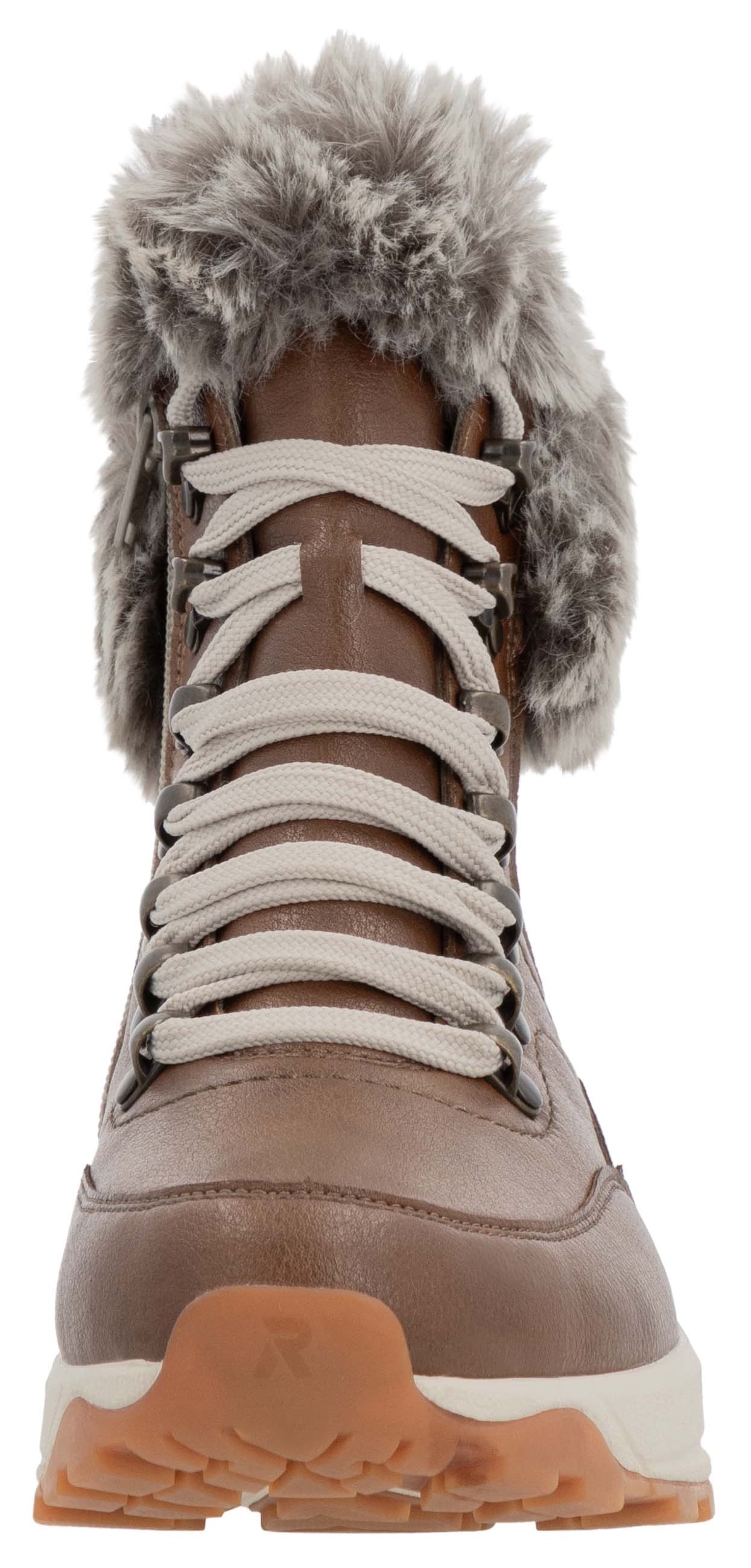 Rieker EVOLUTION Winterboots, Hightop Sneaker, Schnürboots, Winterschuh mit Lammwollfutter