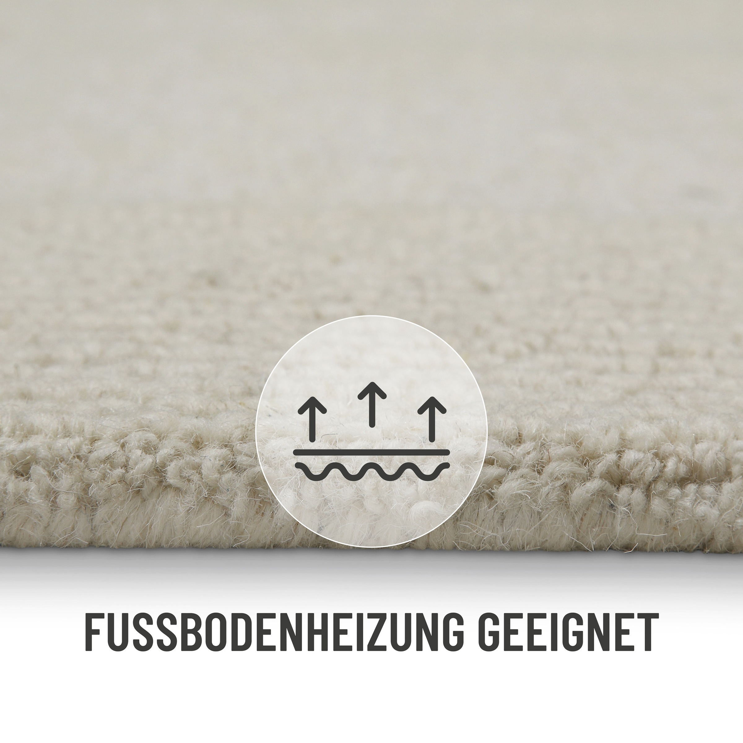 Wecon home Wollteppich »Hamptons TWENTYONE«, rund, 15 mm Höhe, Schurwolle, Kurzflor, Wohnzimmer, Schlafzimmer, elegant, Bordüre