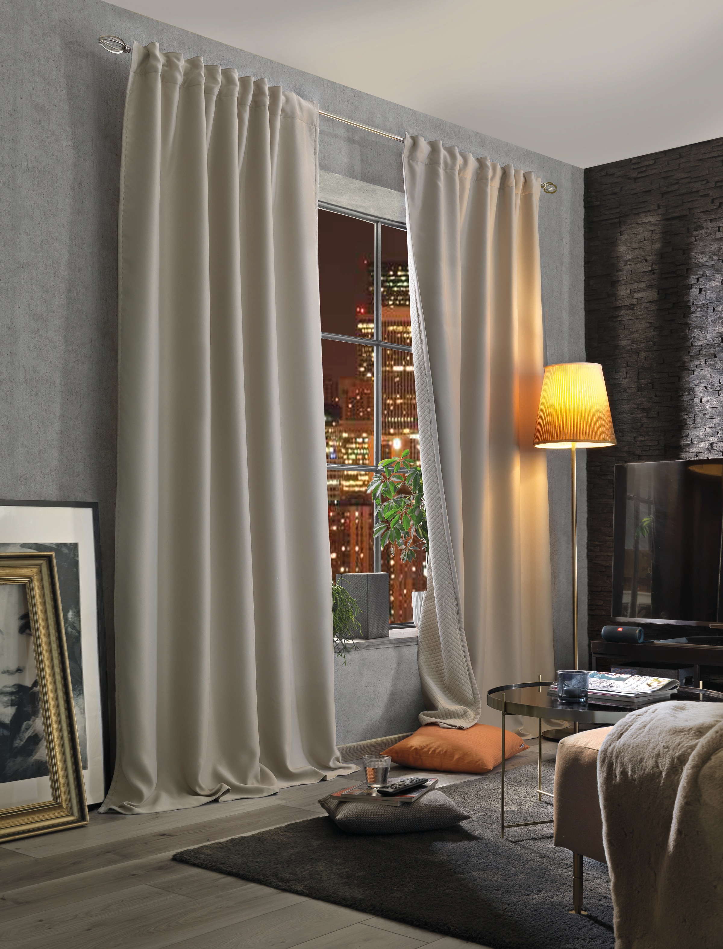 Home Basics Vorhang "ACUSTICO" Multifunktionsband 1 Stk. tlg. Akustikschall günstig online kaufen