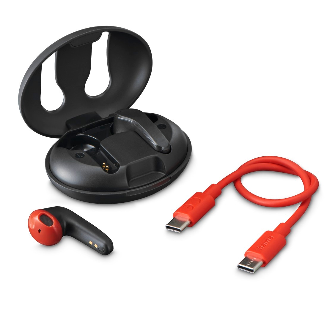 Hama Bluetooth-Kopfhörer »Bluetooth®-Kopfhörer, True Wireless Earbuds, Fast Charge, ENC« Sprachsteuerung | True Wireless | kompatibel mit Siri