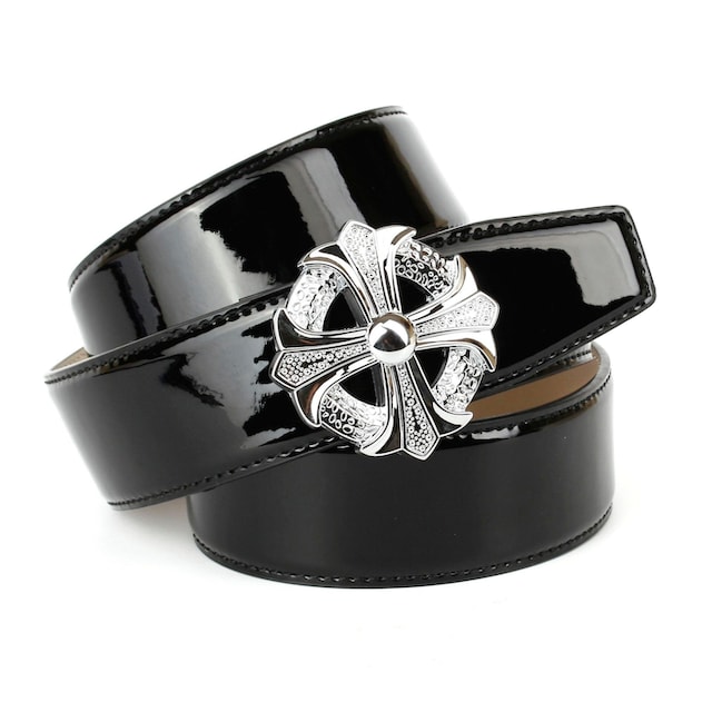 Anthoni Crown Ledergürtel, mit runder Schließe als stilisiertes Kreuz  kaufen | BAUR