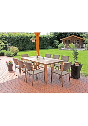 Garden Pleasure Garten-Essgruppe »FLORENCE« (9 tlg.) s...