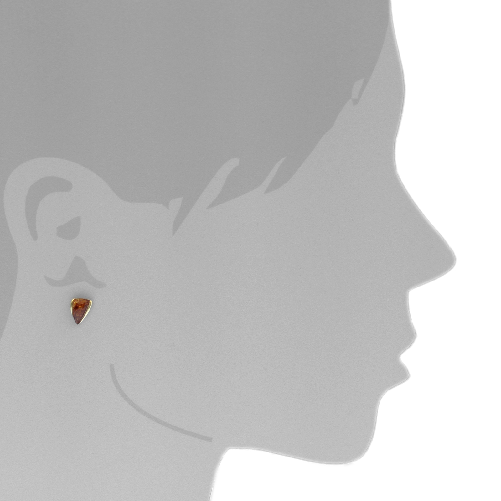 OSTSEE-SCHMUCK Paar Ohrstecker »- Lara - Silber 925/000, vergoldet - Bernstein«