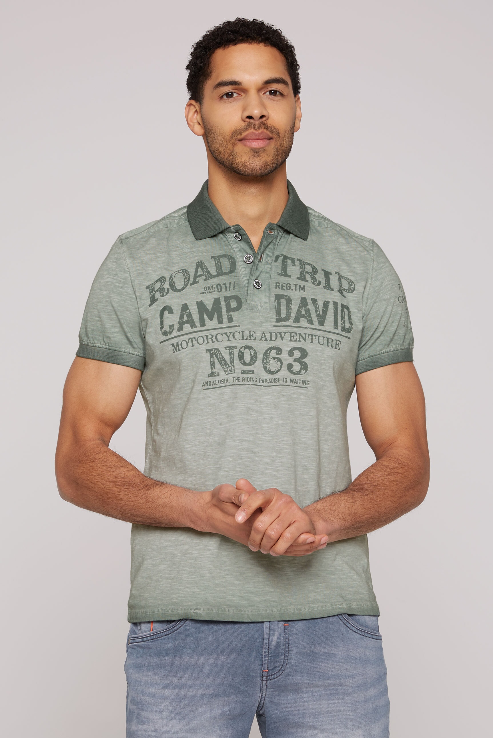 CAMP DAVID Polo marškinėliai iš Baumwolle