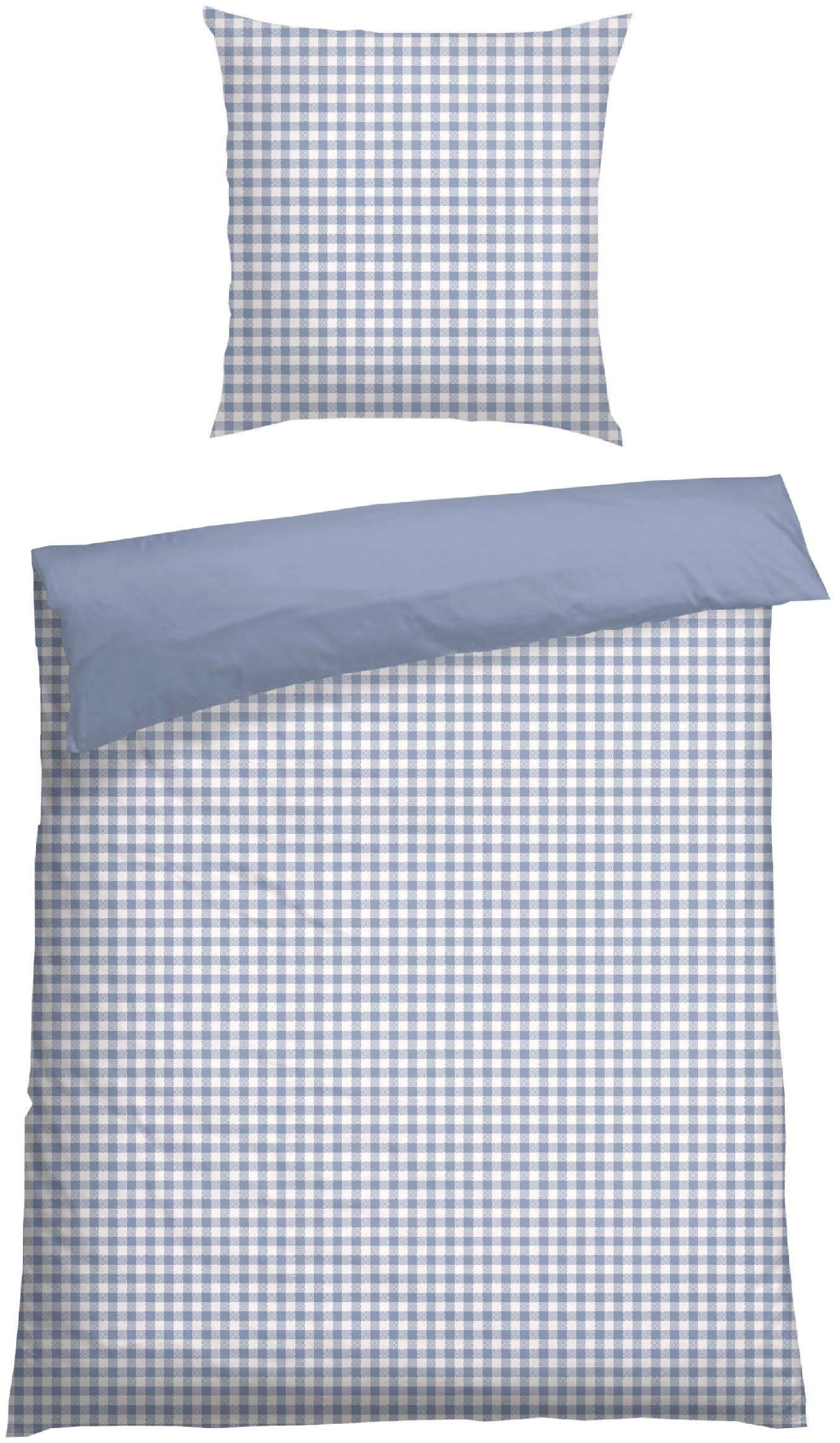 Schiesser Wendebettwäsche "Vichy aus weicher Baumwolle mit Karos" 2 Stk. Made in Green