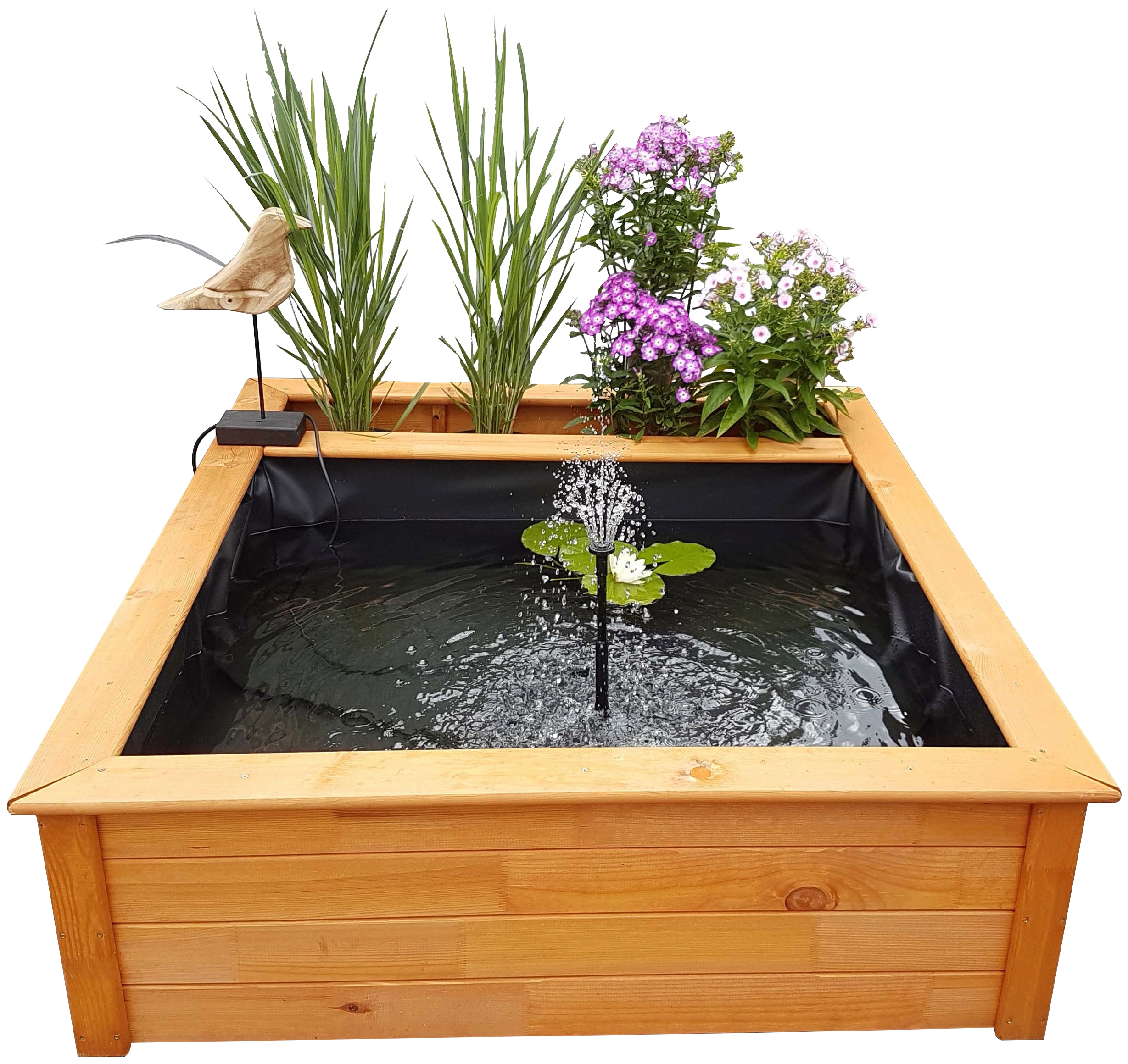 Hochteich, (Set), inkl. Solarpumpe