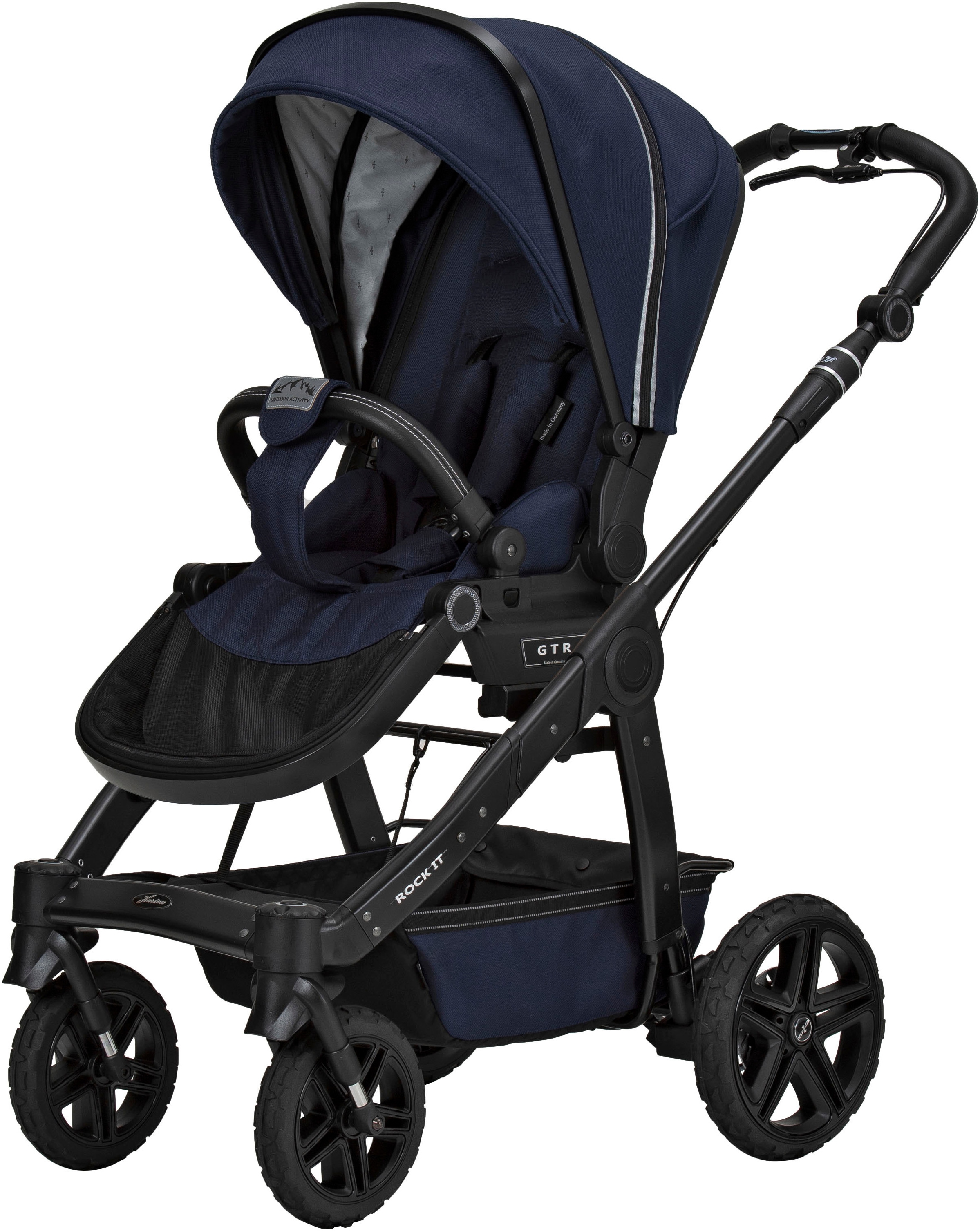 Hartan Kombi-Kinderwagen »Rock it Outdoor, mit Handbremse«, Lieferung ohne Adapter; Made in Germany