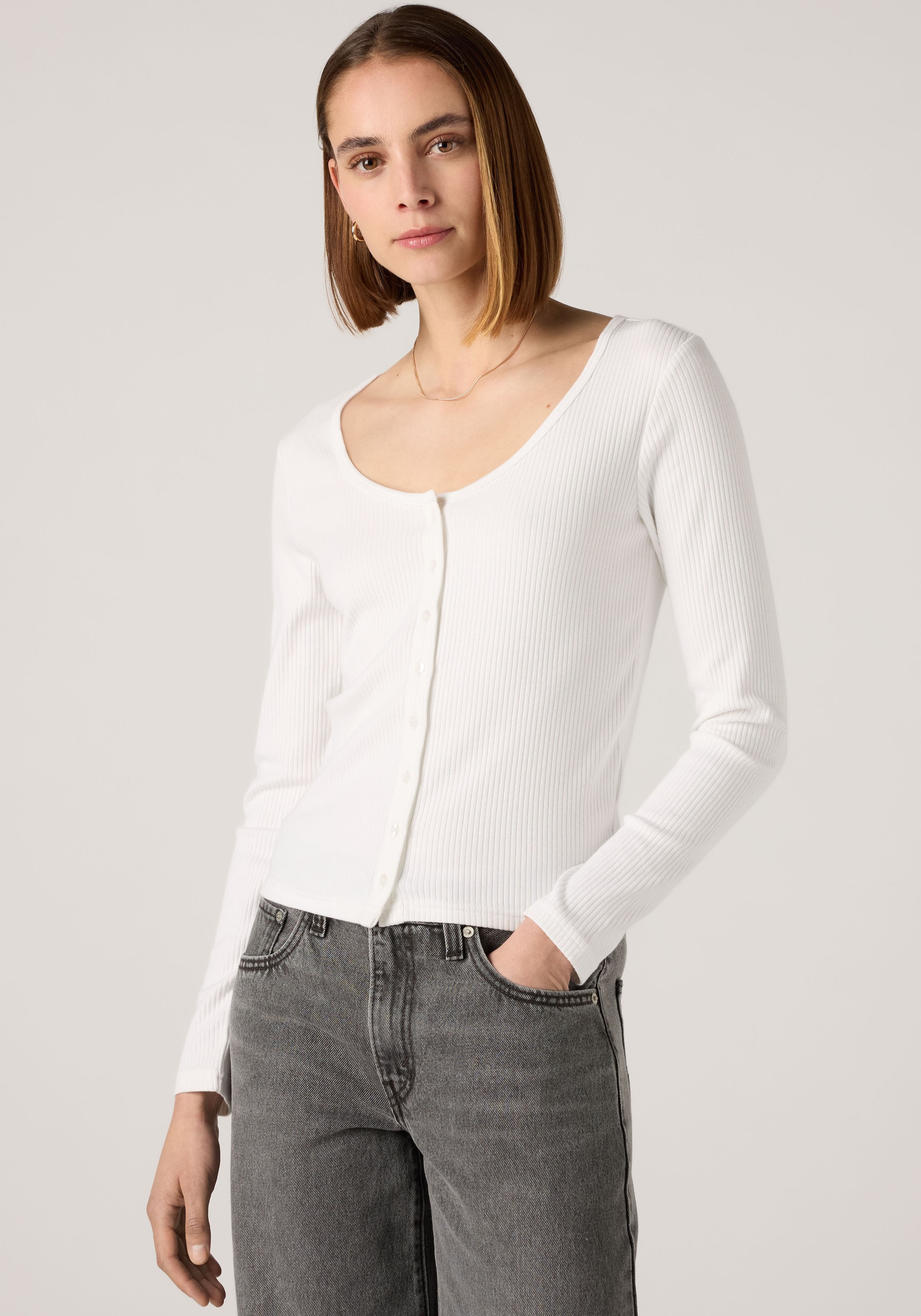 Levi's® Langarmshirt »AUSTEN BUTTON THROUGH LS« Feinripp