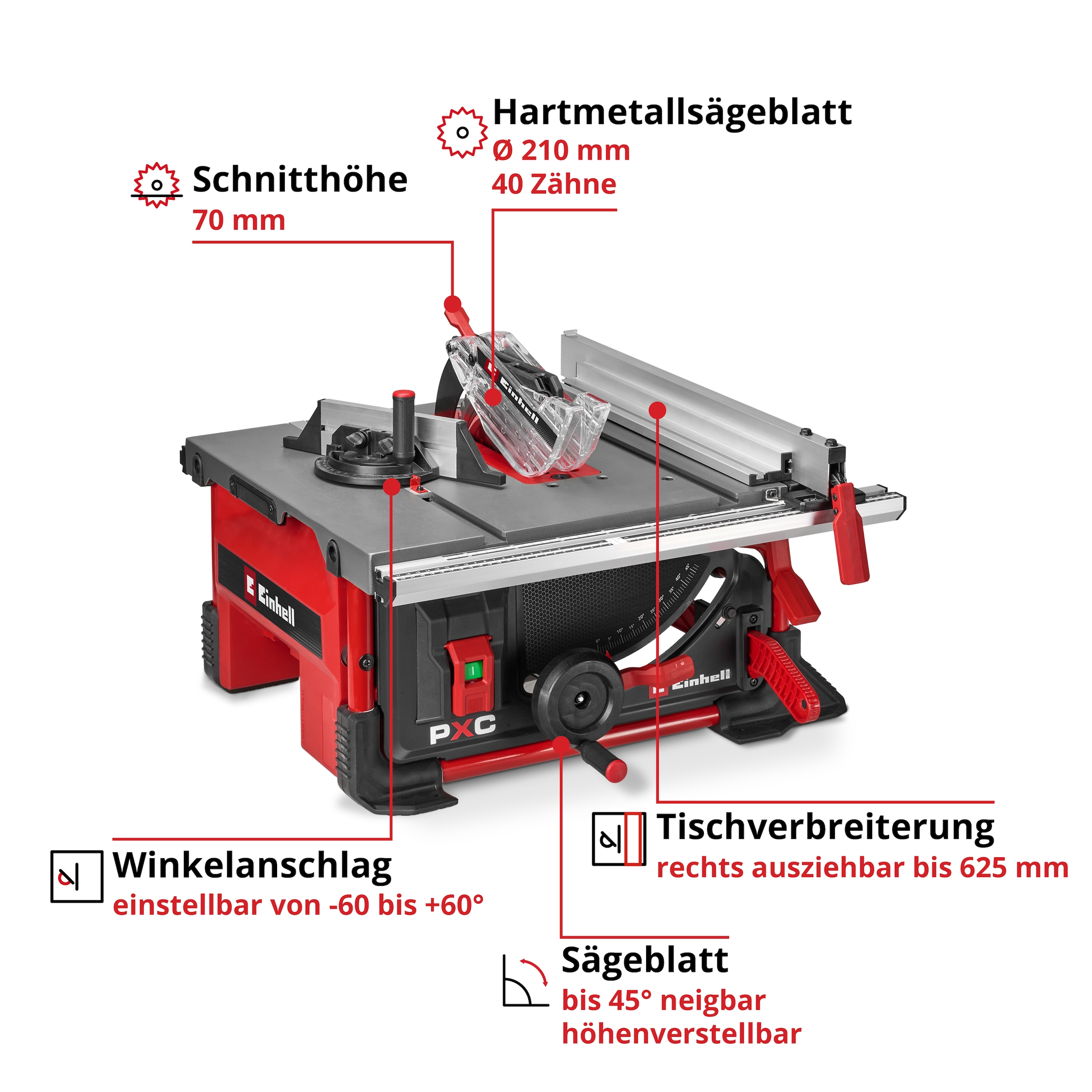 Einhell Akku-Tischkreissäge »TE-TS 36/8 T Li-Solo« ohne Akku und Ladegerät