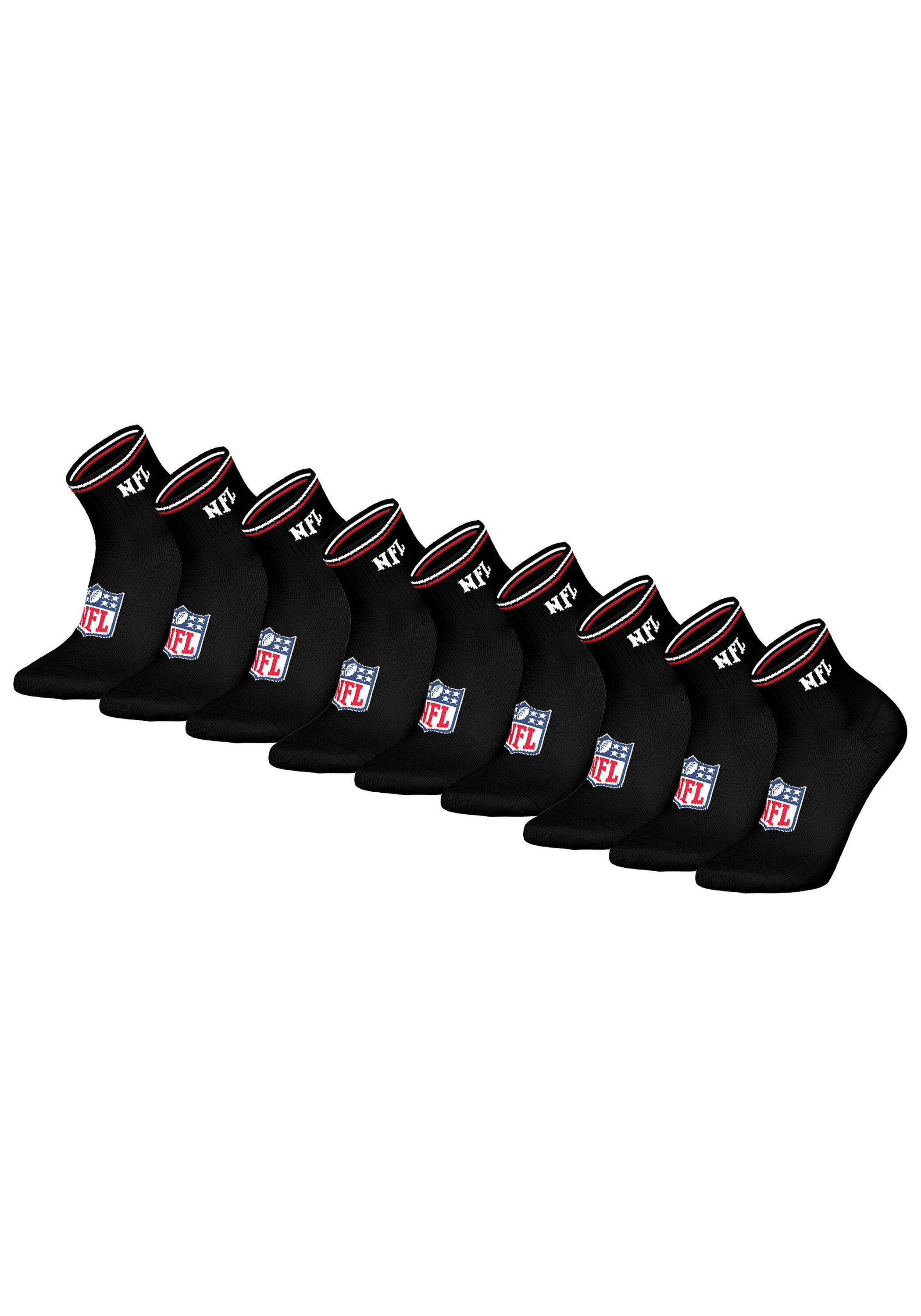 NFL Kurzsocken "Socken NFL SHIELD 9Pack Quarter Socks 9er Pack"