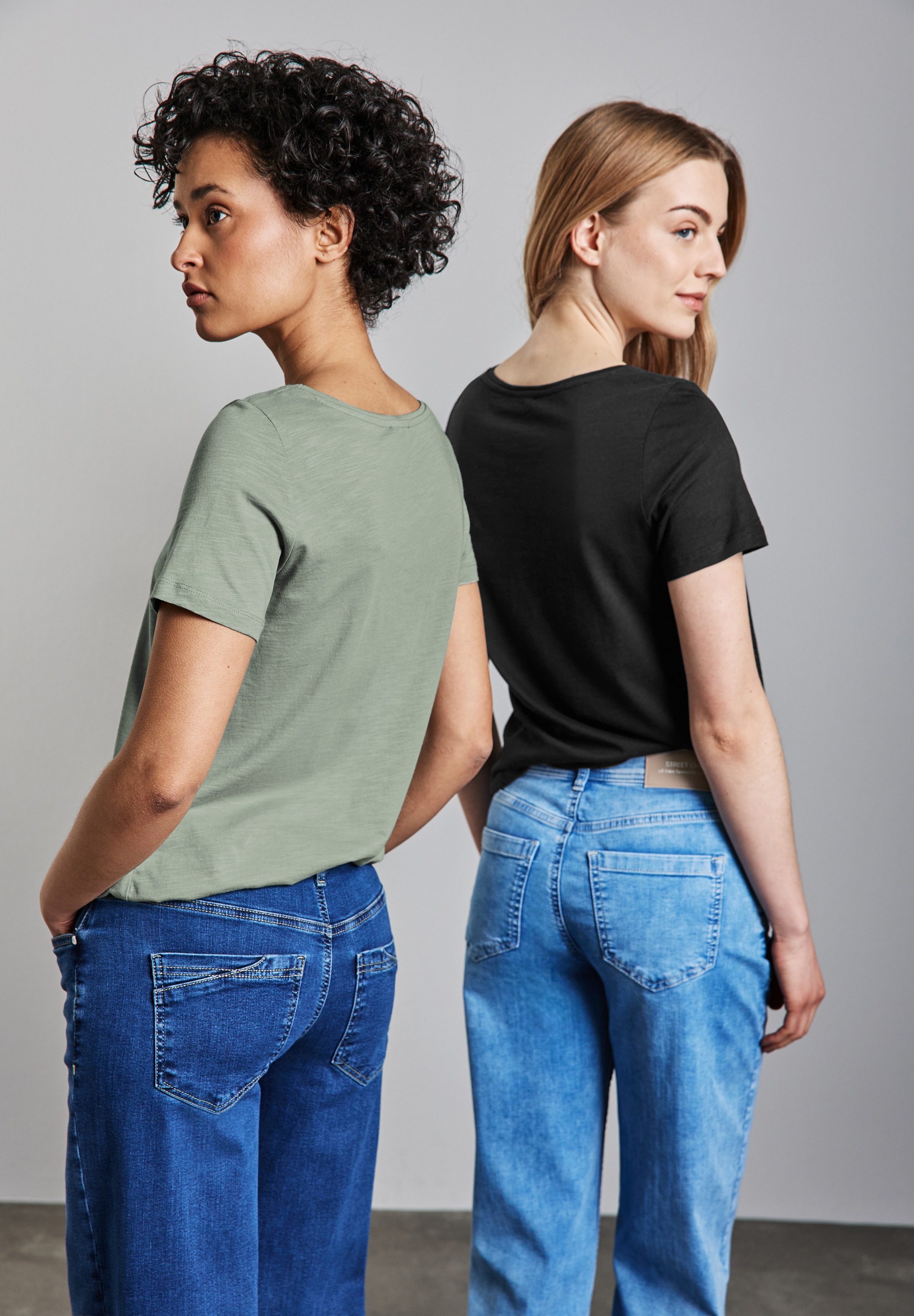 STREET ONE V-Shirt, im soften Baumwoll-Mix