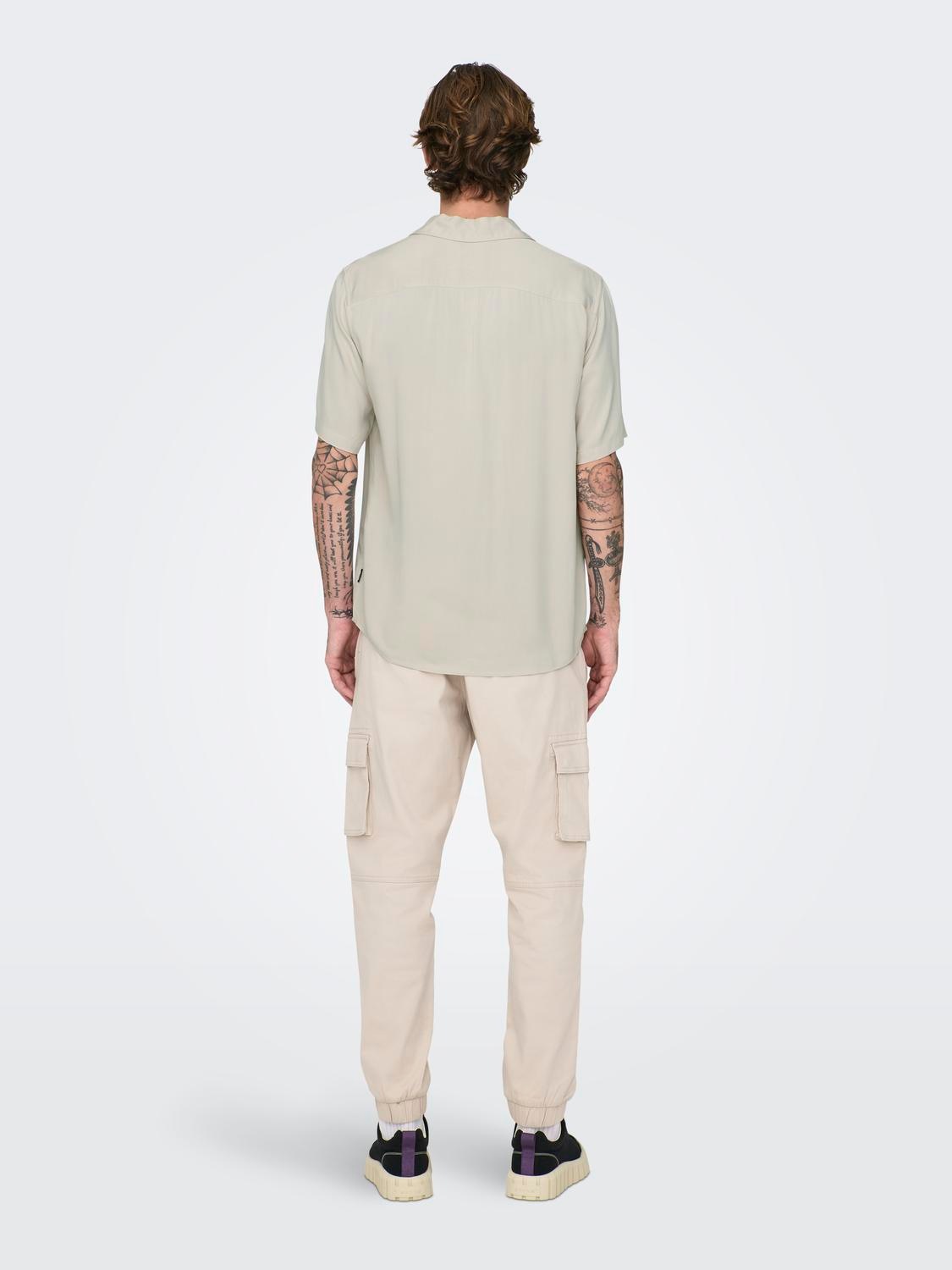 ONLY & SONS Kurzarmhemd »ONSDASH LIFE REG VISC RES SS SHIRT«