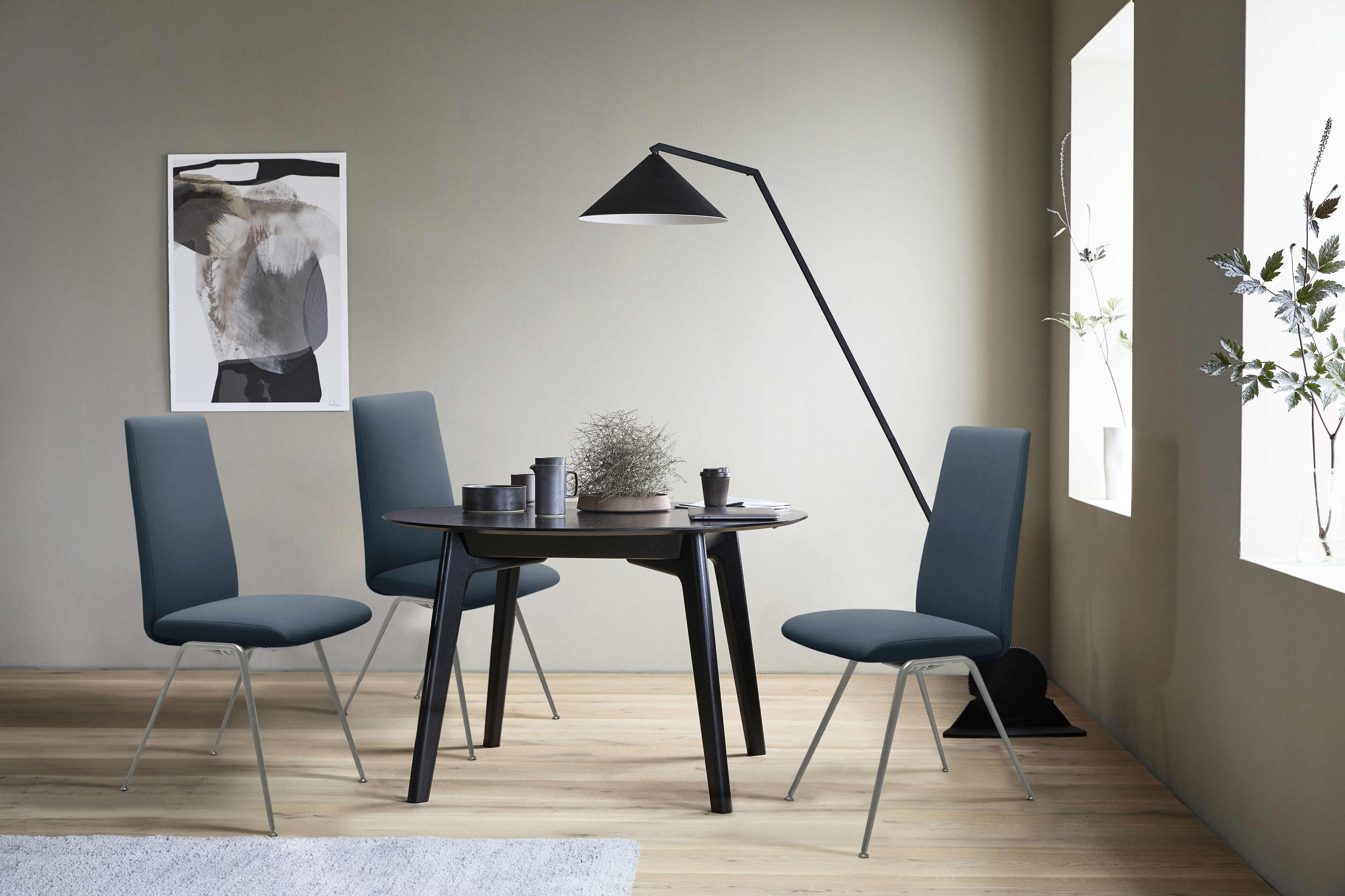 Stressless Polsterstuhl "Laurel" () High Back, Größe M, mit Beinen aus Stahl in Schwarz matt