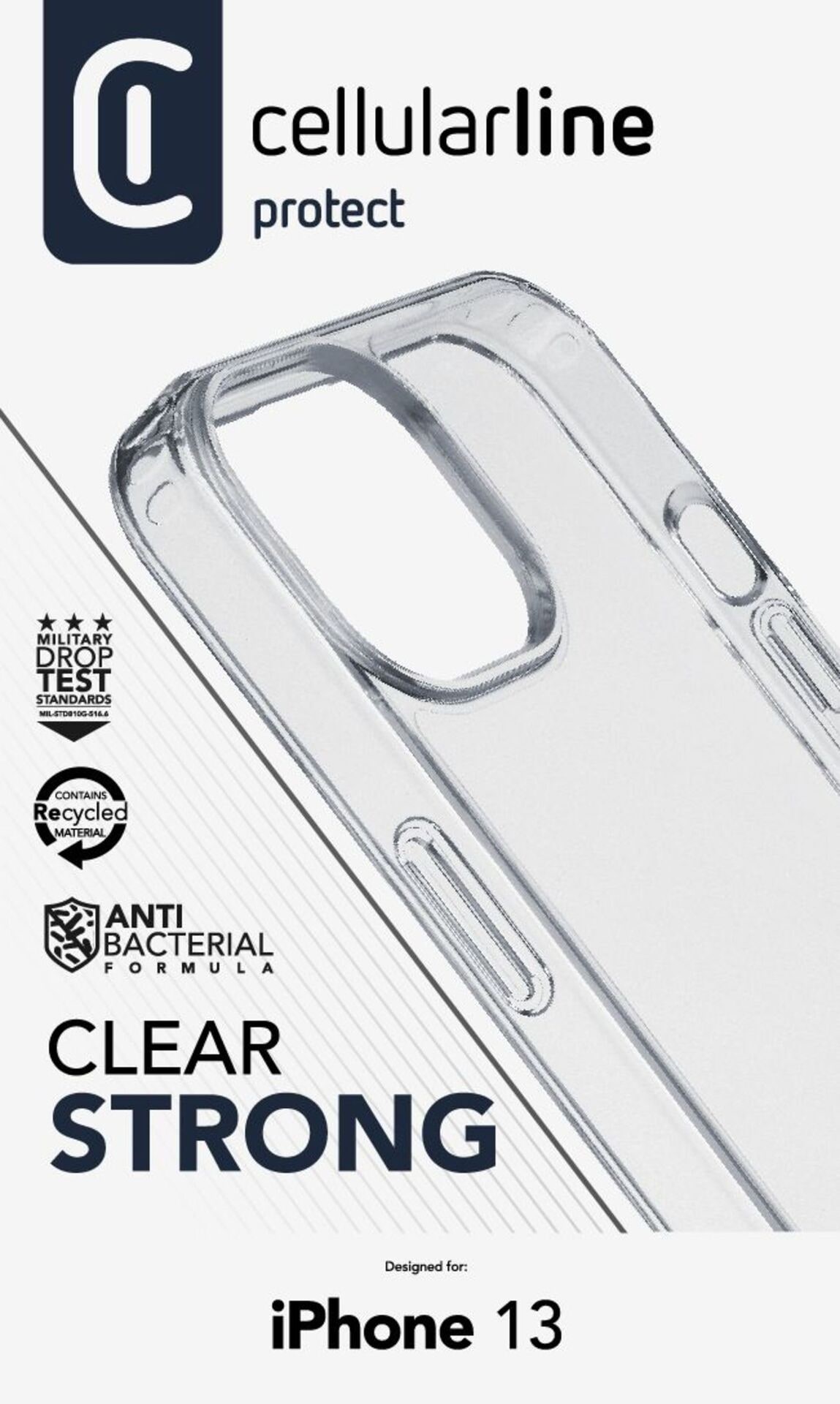 Cellularline Backcover »Cellularline Hard Case CLEAR DUO iPhone 13, Transp.«, iPhone 13