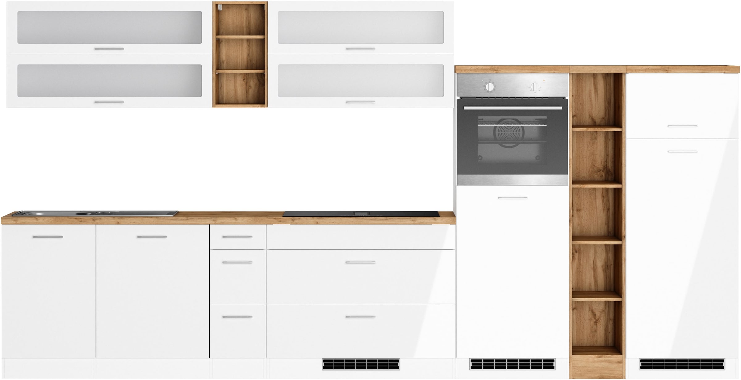 KOCHSTATION Küchenzeile "KS-Milan", Breite 390 cm, wahlweise mit E-Geräten, günstig online kaufen