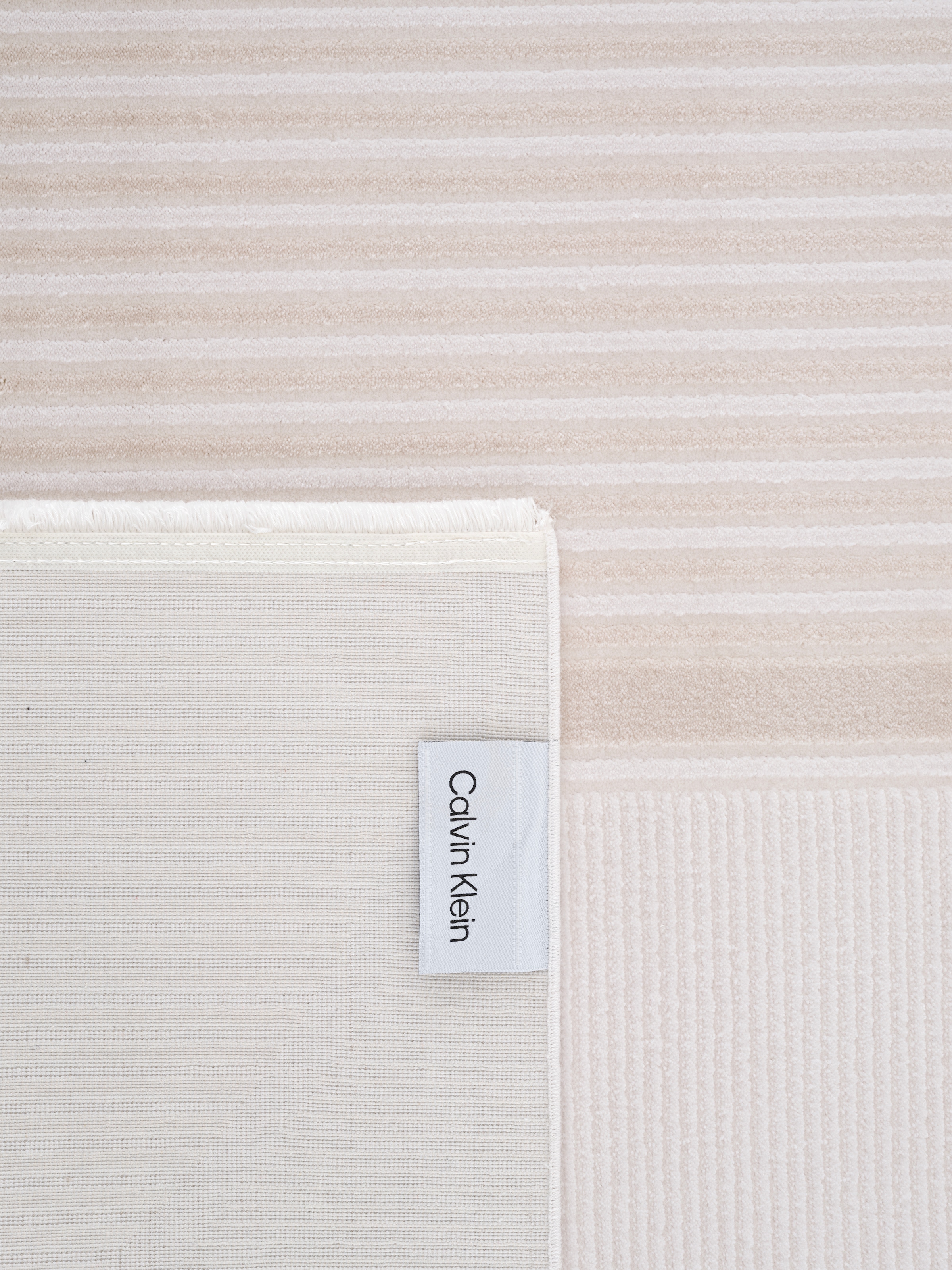 Calvin Klein home Teppich »Glow, mit Fransen, Designerteppich« rechteckig 8 mm Höhe Hoch-Tief, 3D Optik, skandinavischer Stil, Wohnzimmer, Schlafzimmer