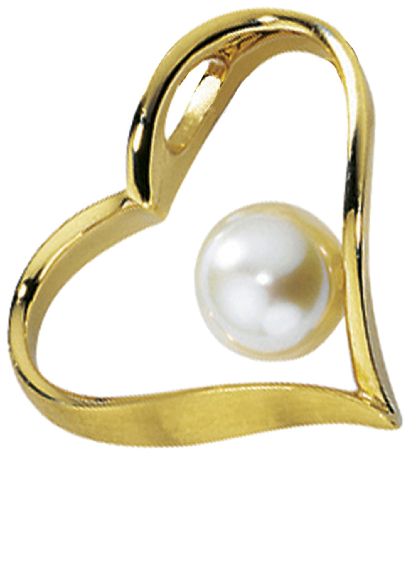 JOBO Herzanhänger »Anhänger Herz«  585 Goldmit einer Perle