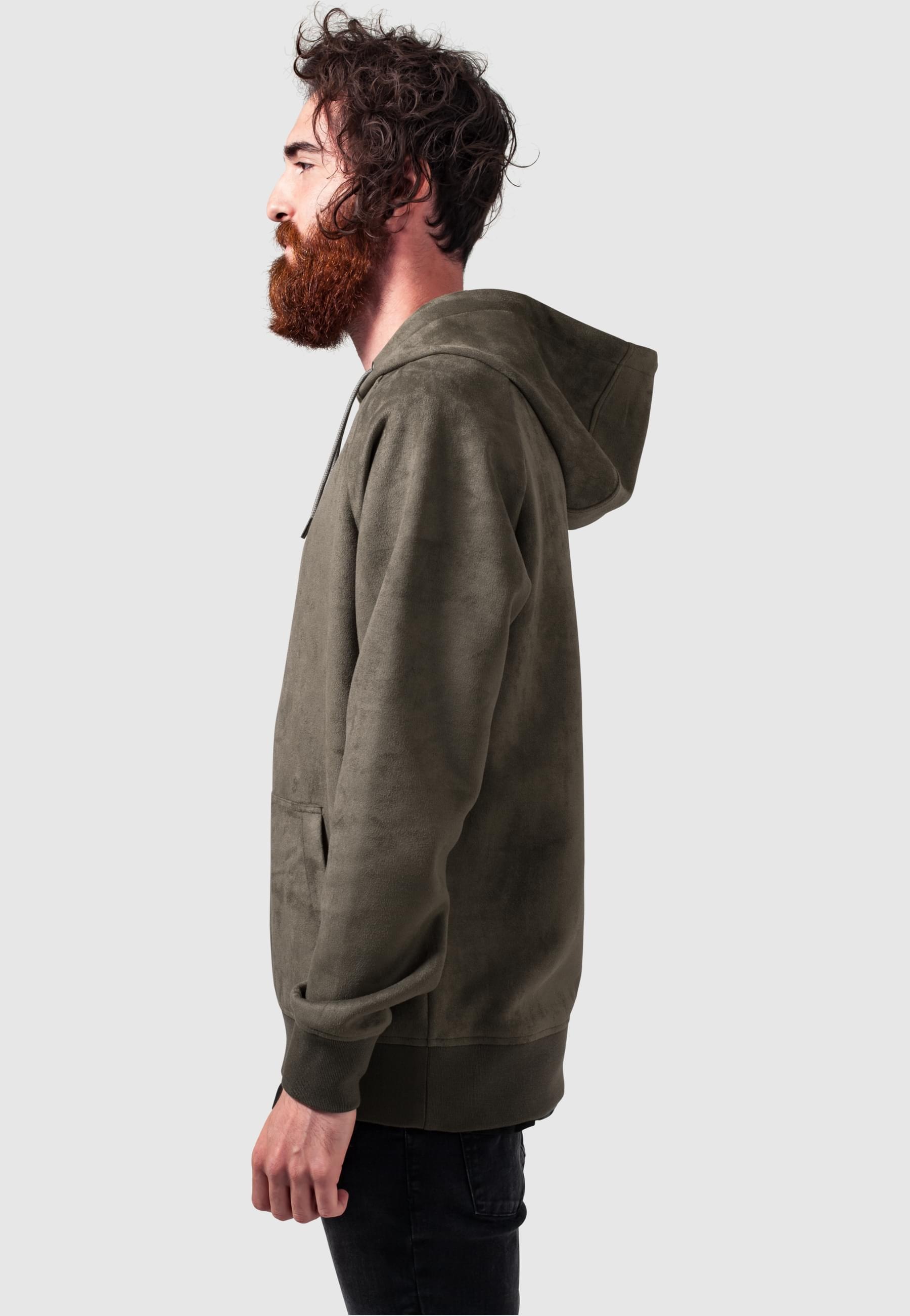 URBAN CLASSICS Sweatshirt »Urban Classics Herren Imitation Suede Hoody«, (1 tlg.)