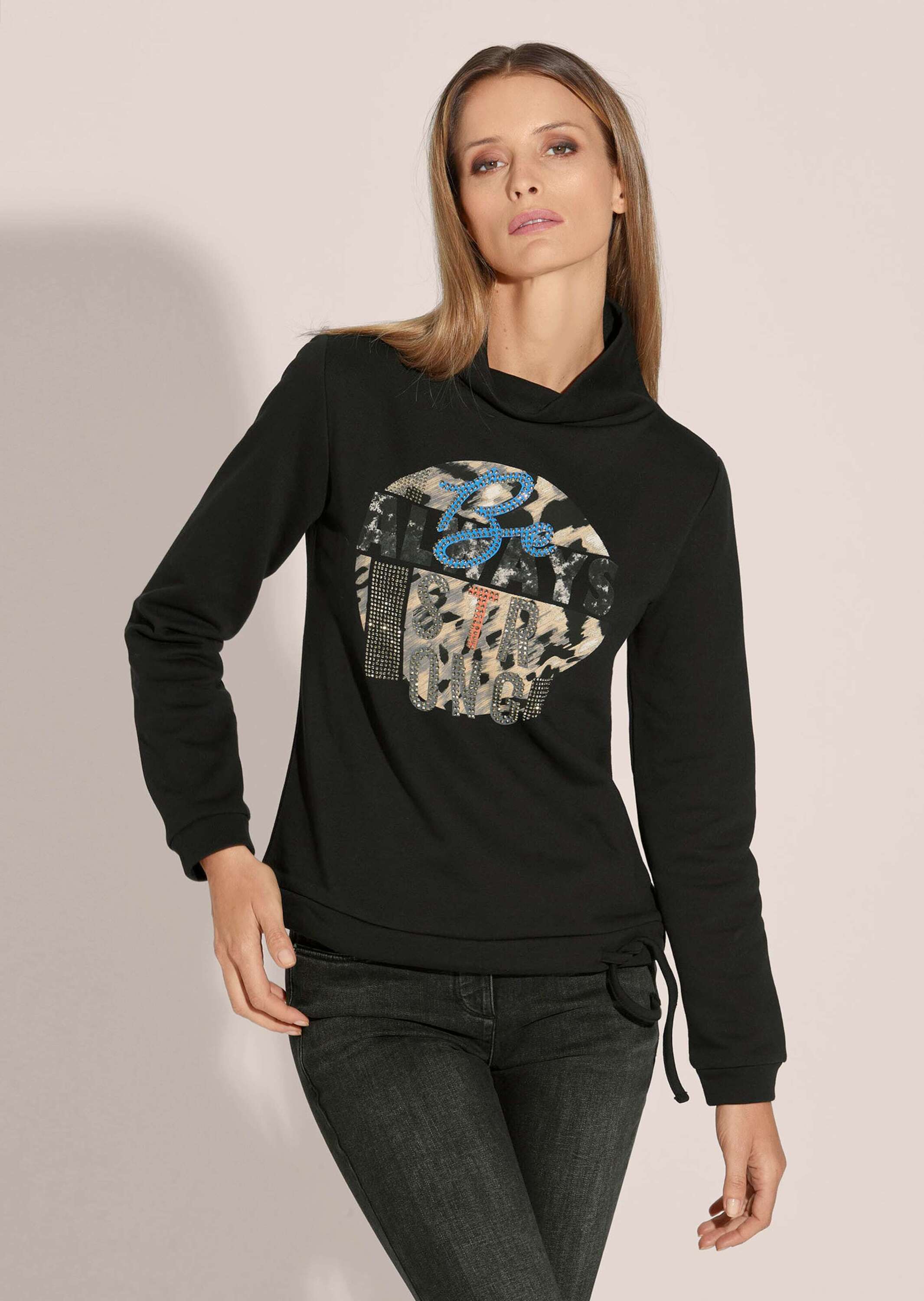 Thumbnail - MADELEINE Langarmshirt "Sweatshirt mit PRIVACY-Logo-Print Bedrucktes Sweatshirt mit Glanzakzenten"
