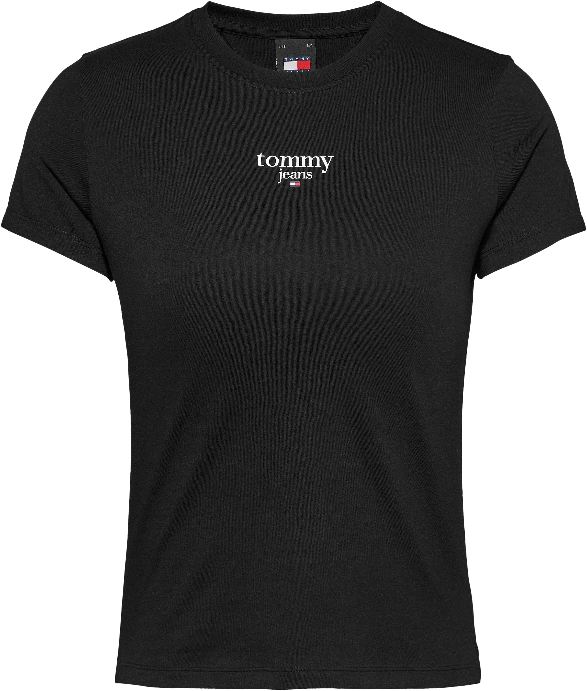 Tommy Jeans Rundhalsshirt »TJW SLIM ESSENTIAL LOGO 1 SS EXT«, mit Tommy Jeans Logoschriftzug, Rundhals